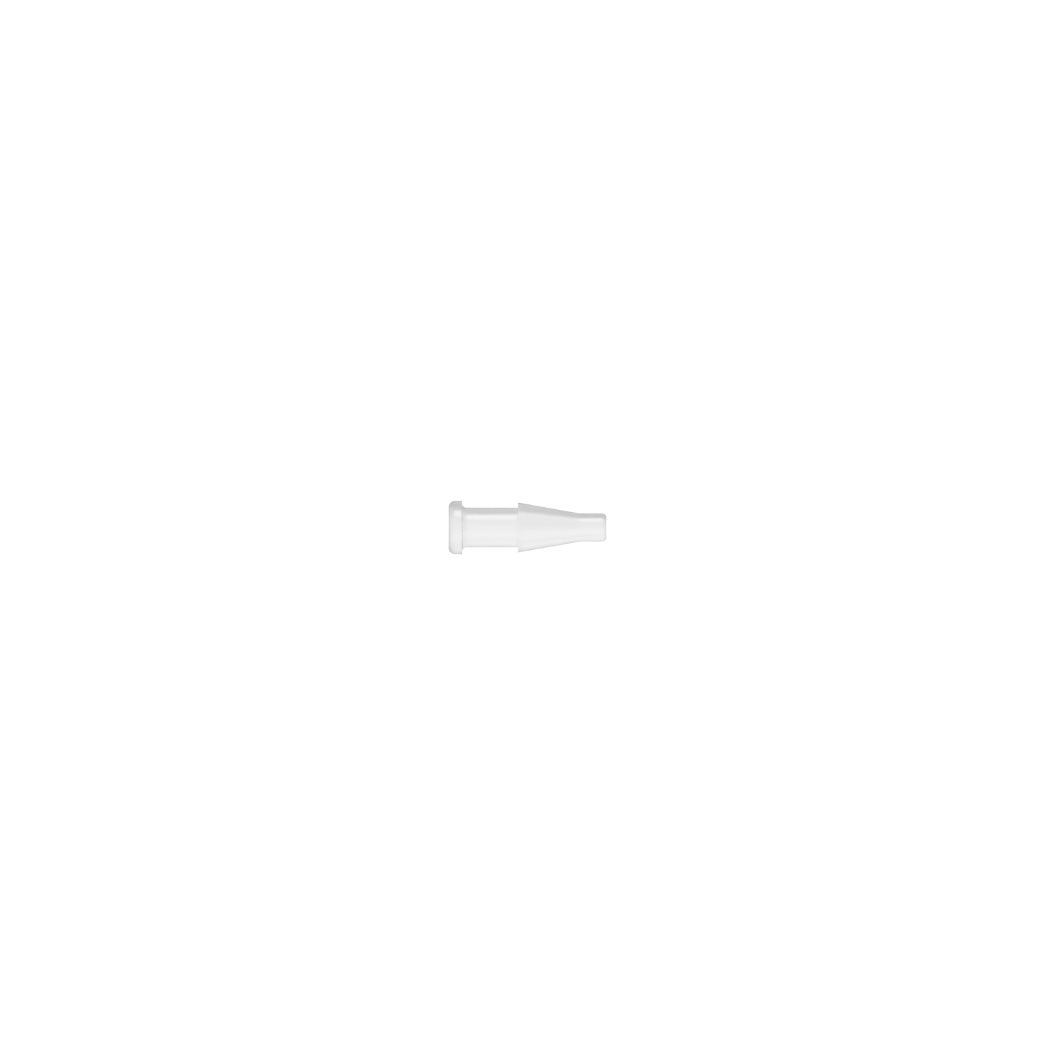 1/16 Barbed Fitting Plug, Polypropylene, Natural