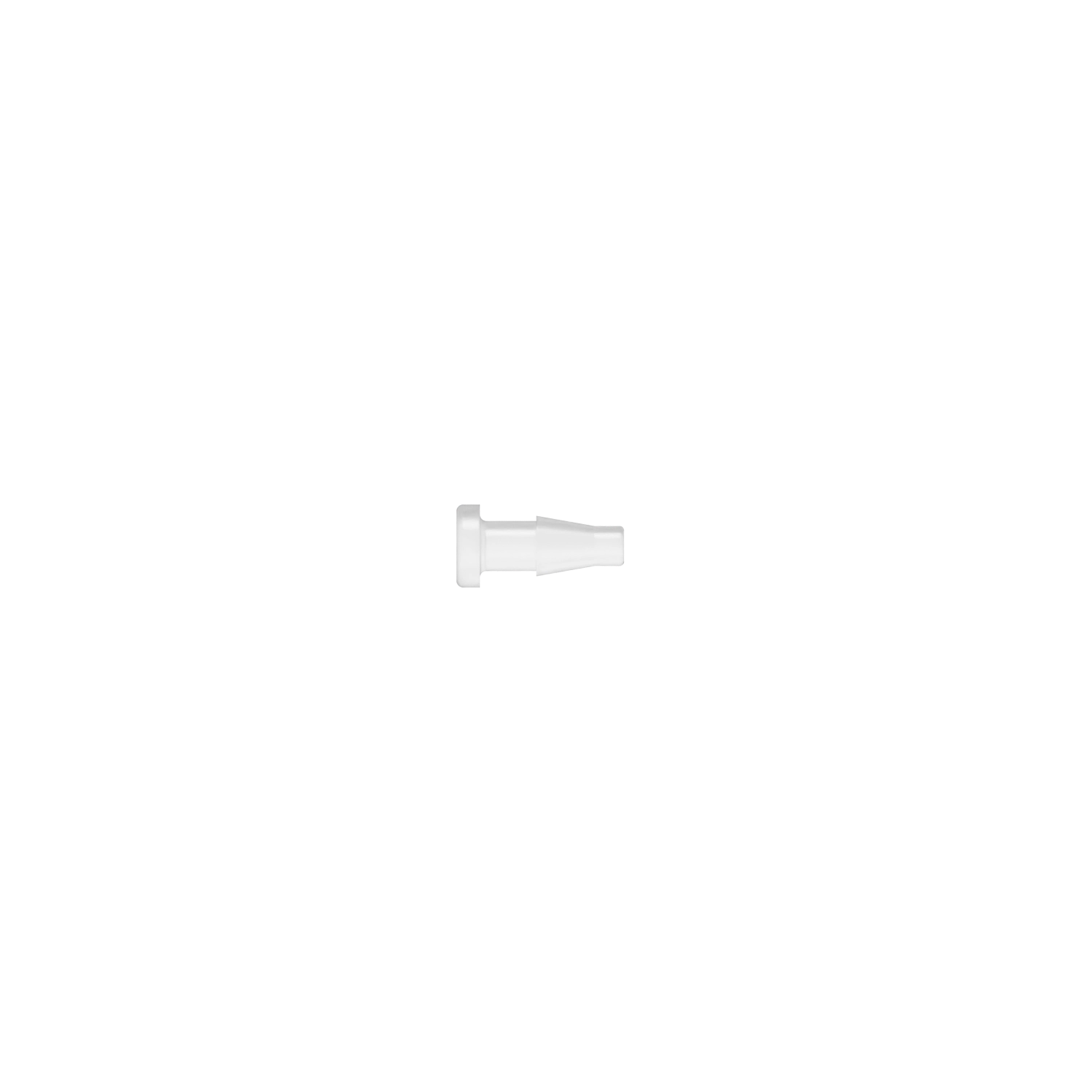 3/32 Barbed Fitting Plug, Polypropylene, Natural