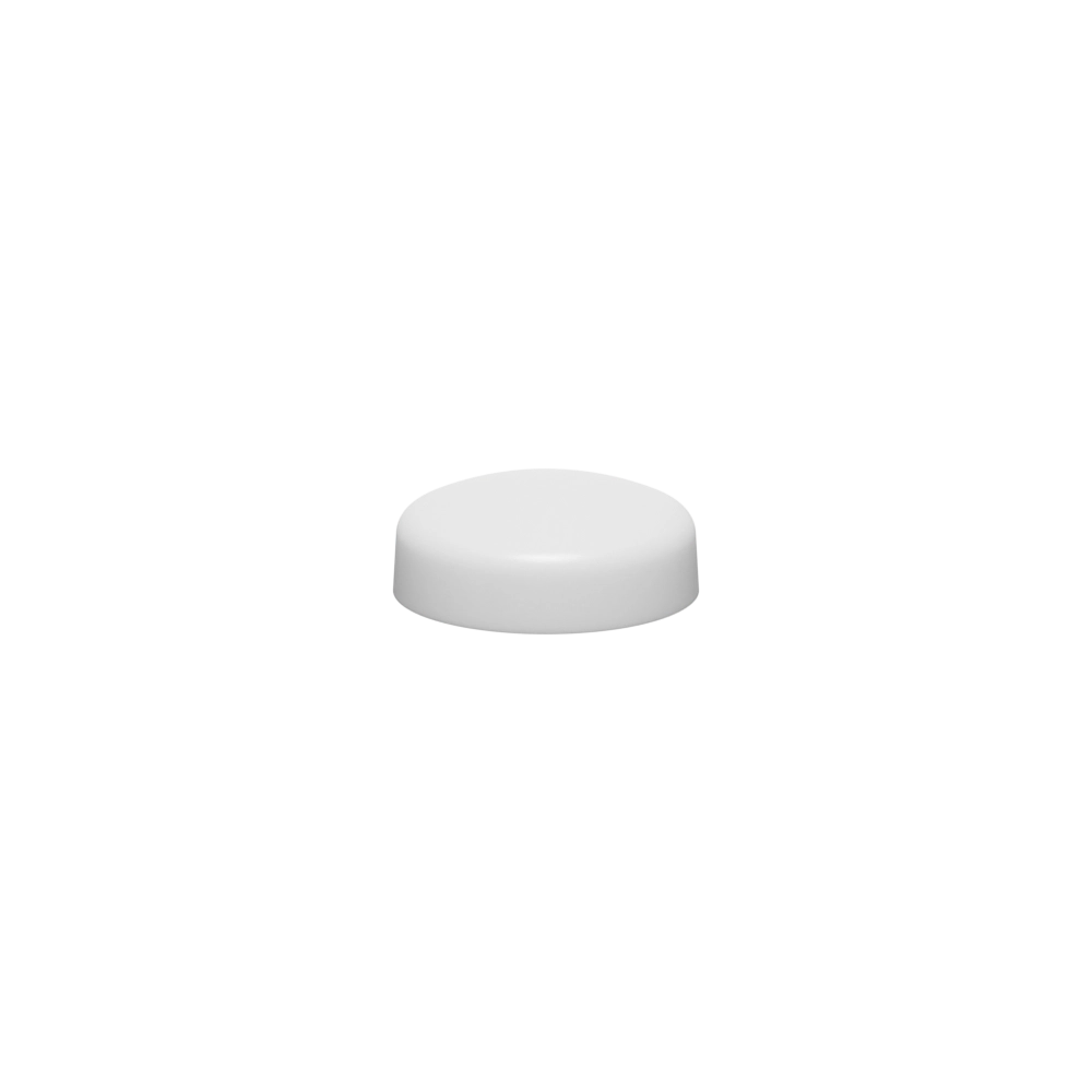 1/4-20 Pop-On Screw Cover, Polypropylene, White, Gloss