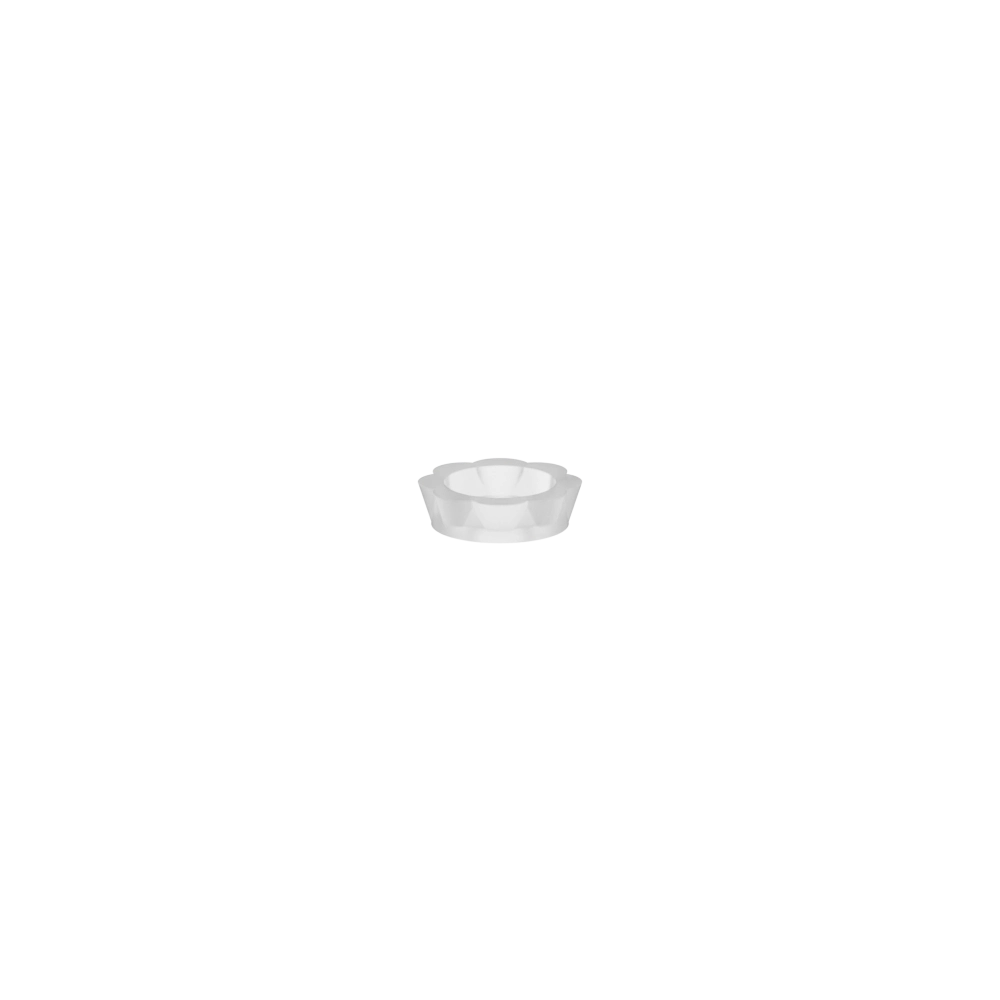 #4 Pop-On Screw Cover Base, Polypropylene, Natural, Pan