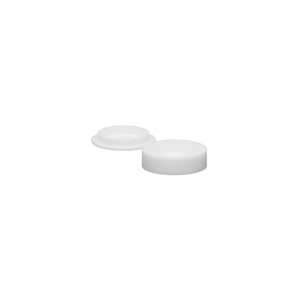 #8/#10 Hinged Screw Cover, Polypropylene, White