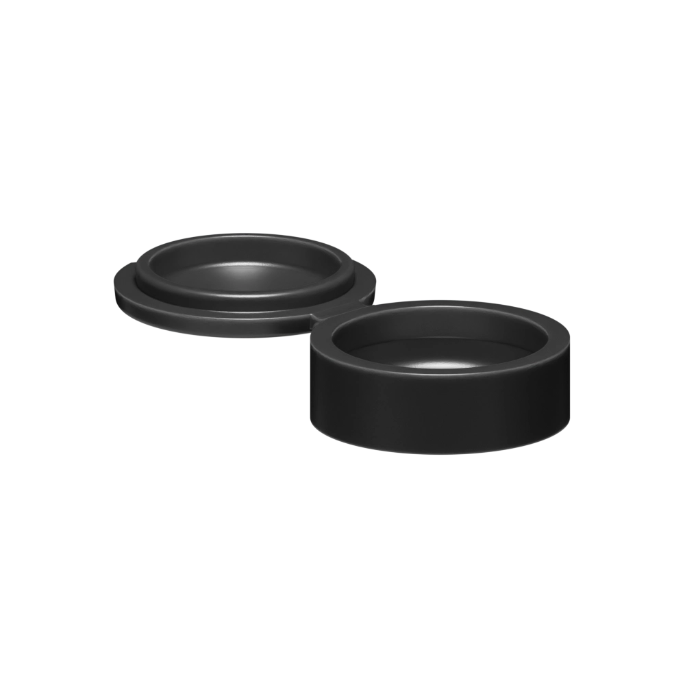 3/8 Hinged Screw Cover, Polypropylene, Black