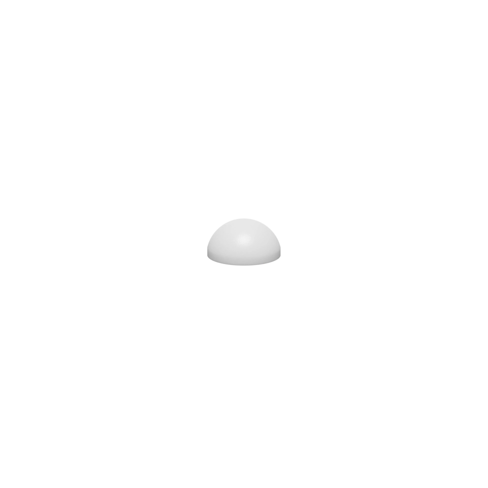 #8 Dome Screw Cover, LDPE, White