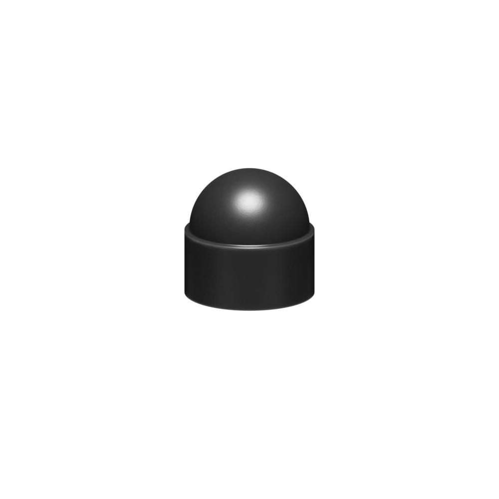 5/16 Hex Dome Screw Cover, LDPE, Black