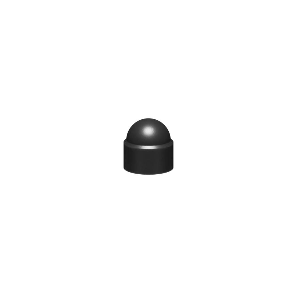 #10 Hex Dome Screw Cover, LDPE, Black