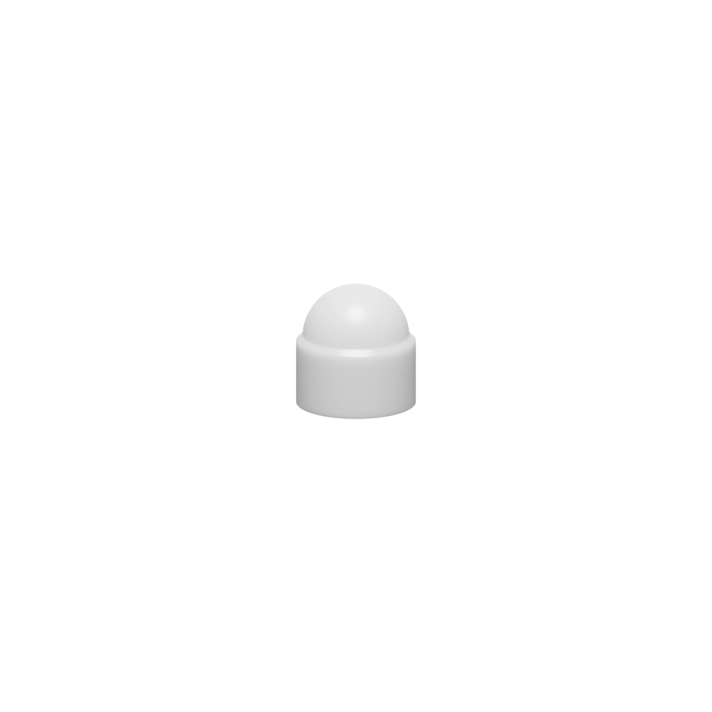 #10 Hex Dome Screw Cover, LDPE, White