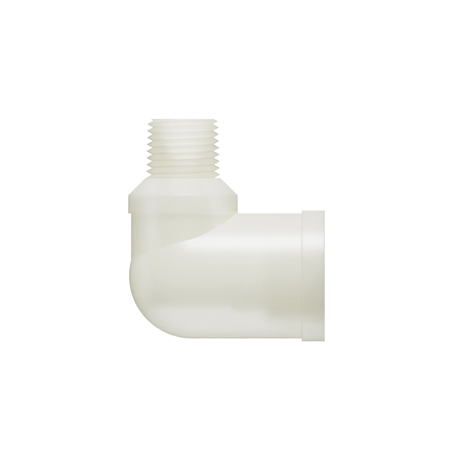 1/8-27 NPT x 1/8-27 FNPT Elbow Pipe Fitting, Nylon, Natural