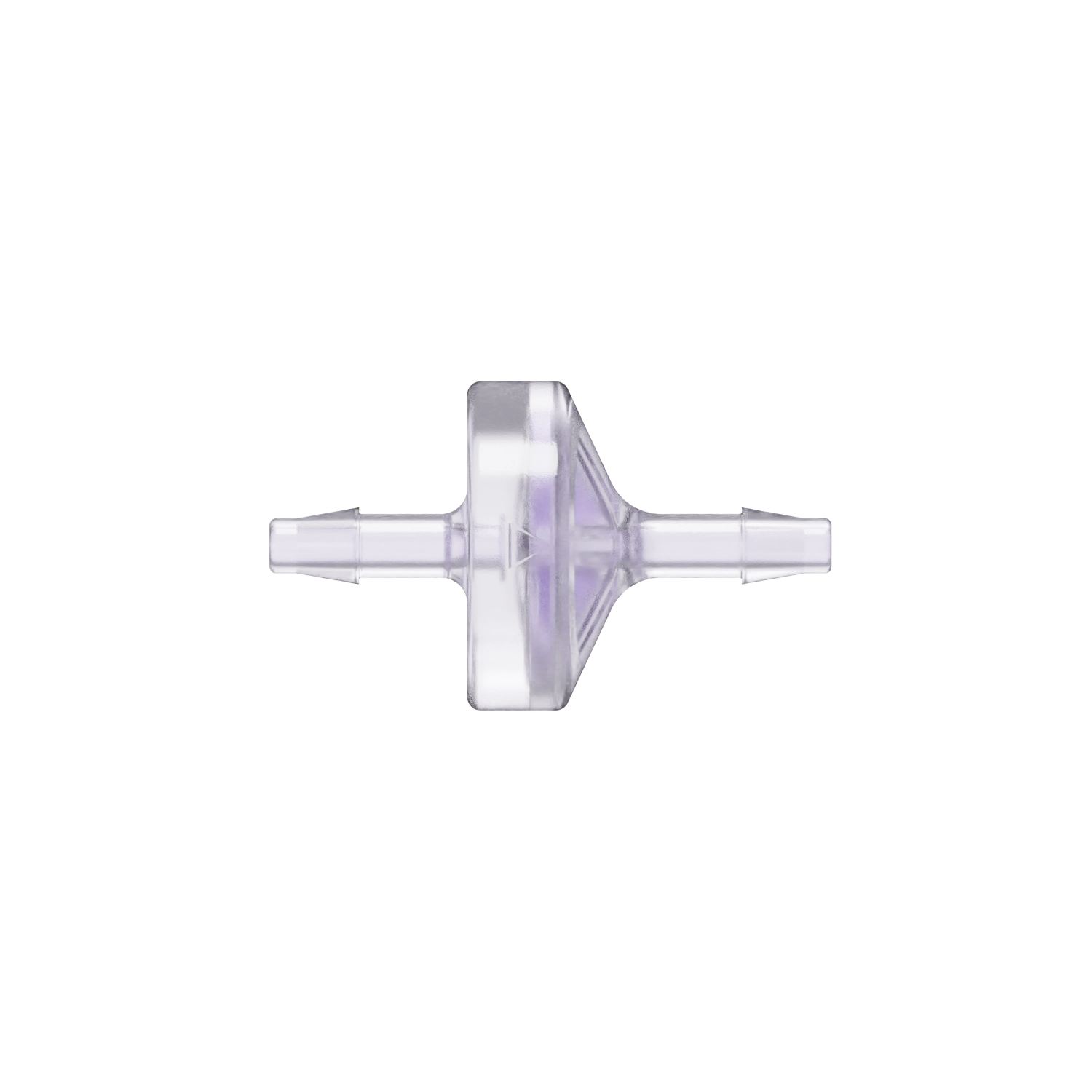 1/8 x 1/8 Standard Check Valve, Gamma Stable Polycarbonate, Natural, Silicone Diaphragm