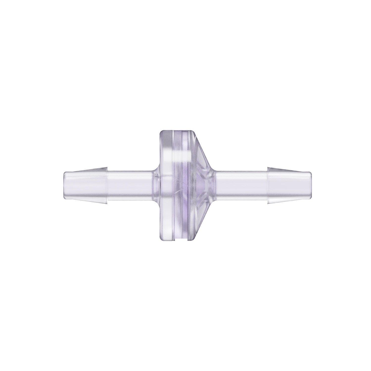 3/16 x 3/16 Standard Check Valve, Gamma Stable Polycarbonate, Natural, Silicone Diaphragm