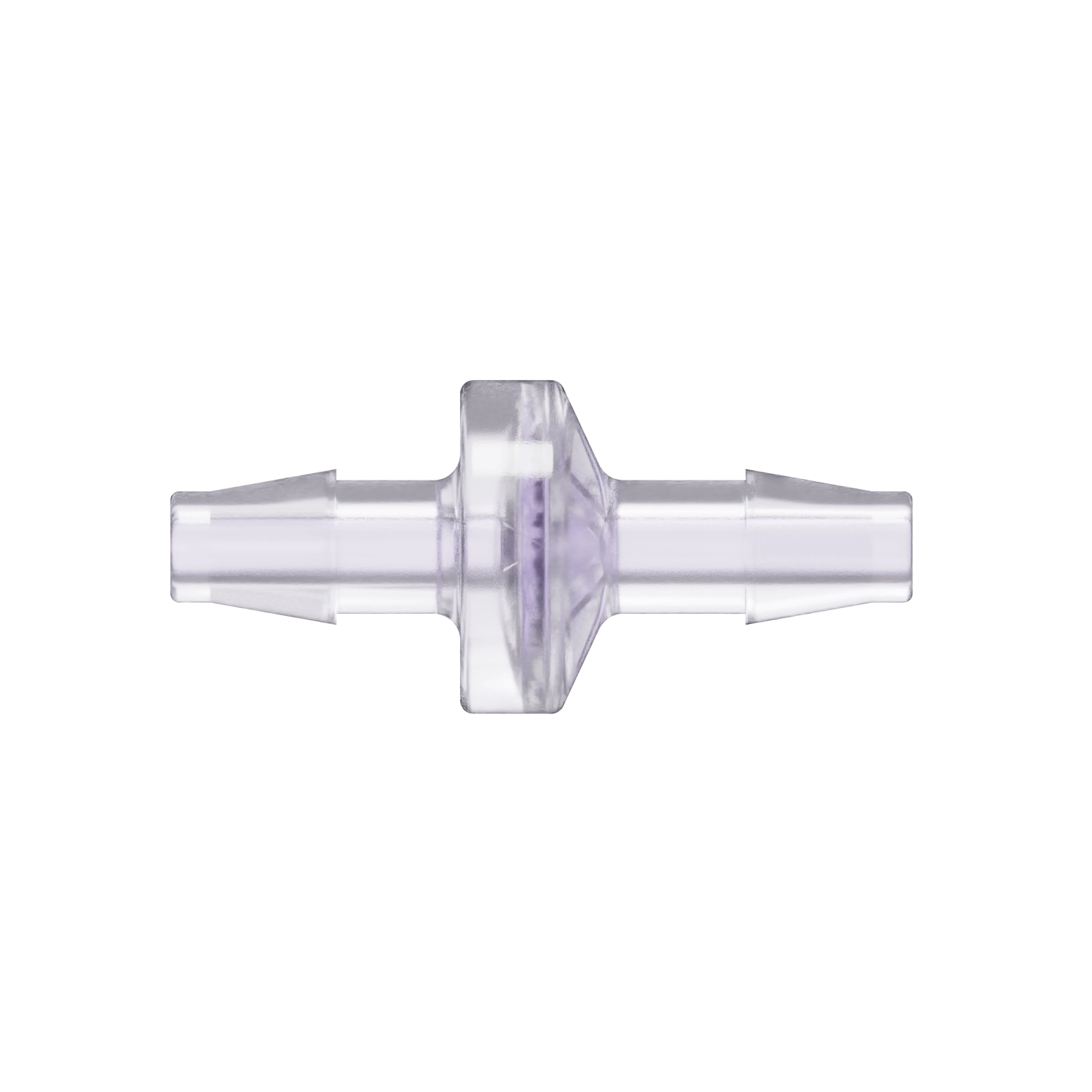 1/4 x 1/4 Standard Check Valve, Gamma Stable Polycarbonate, Natural, Silicone Diaphragm
