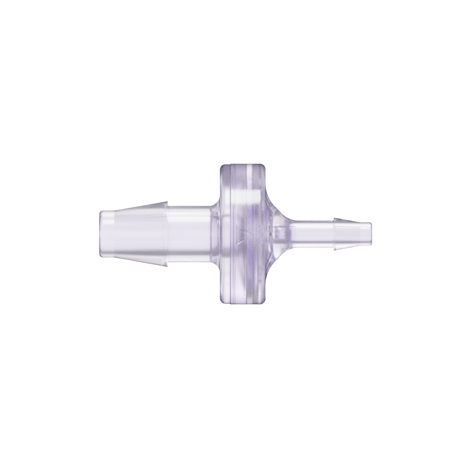 1/4 x 1/8 Reducing Check Valve, Gamma Stable Polycarbonate, Natural, Silicone Diaphragm