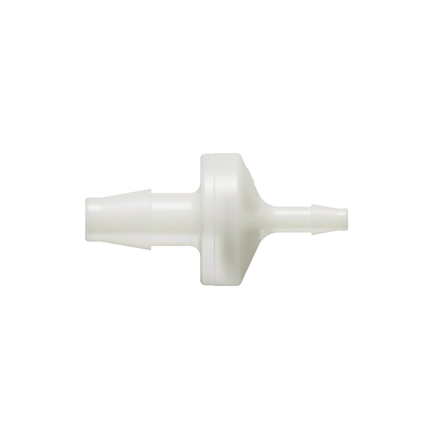 1/4 x 1/8 Reducing Check Valve, Nylon, Natural, Silicone Diaphragm