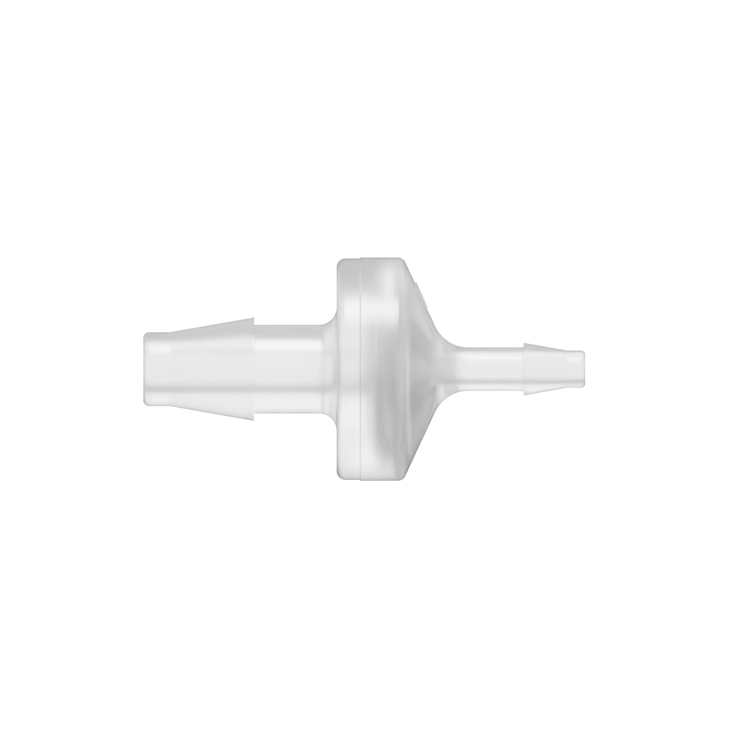 1/4 x 1/8 Reducing Check Valve, Polypropylene, Natural, Viton Diaphragm