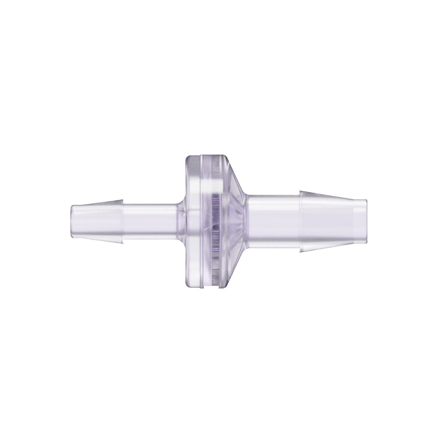 3/16 x 1/4 Enlarging Check Valve, Gamma Stable Polycarbonate, Natural, Silicone Diaphragm