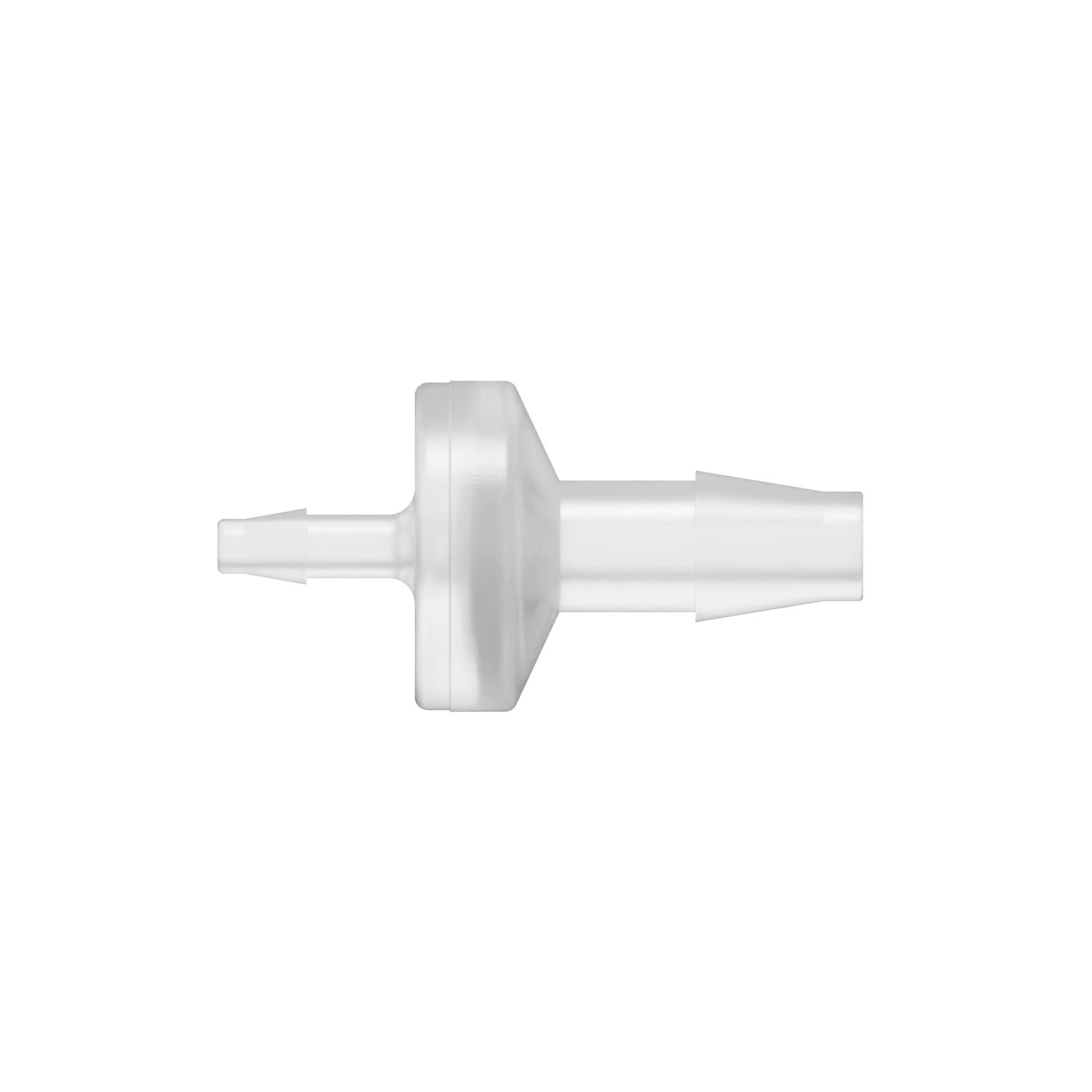 1/8 x 1/4 Enlarging Check Valve, Polypropylene, Natural, Silicone Diaphragm