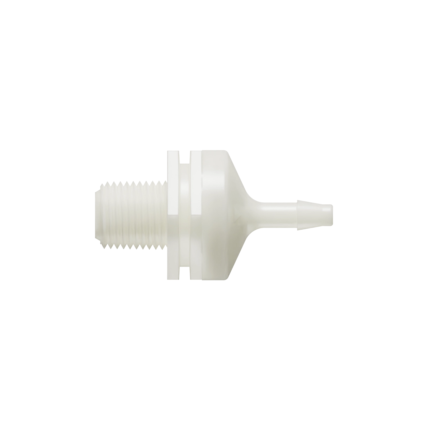 1/8-27 NPT x 1/8 Threaded Check Valve, Nylon, Natural, Neoprene Diaphragm
