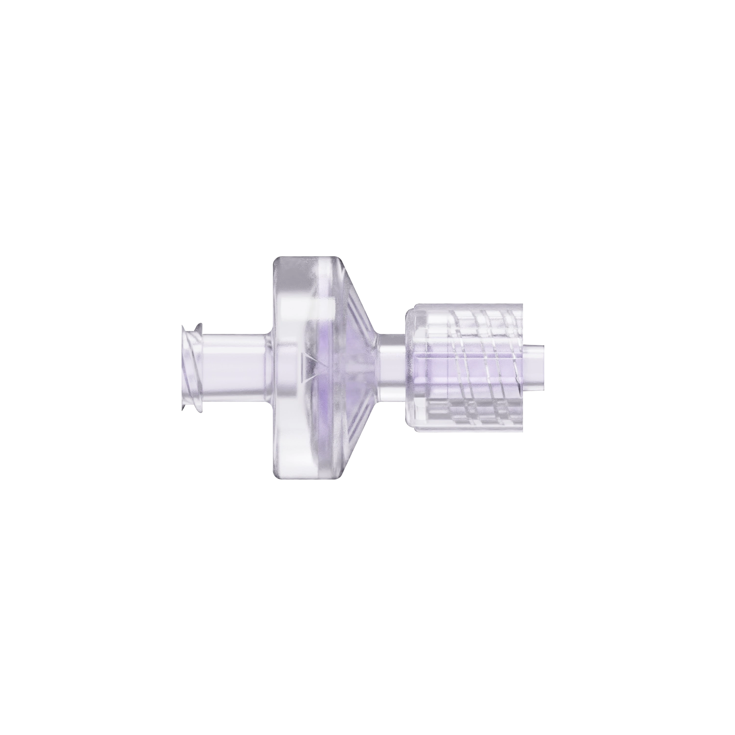 Female x Locking Male Luer Check Valve, Gamma Stable Polycarbonate, Natural, Silicone Diaphragm