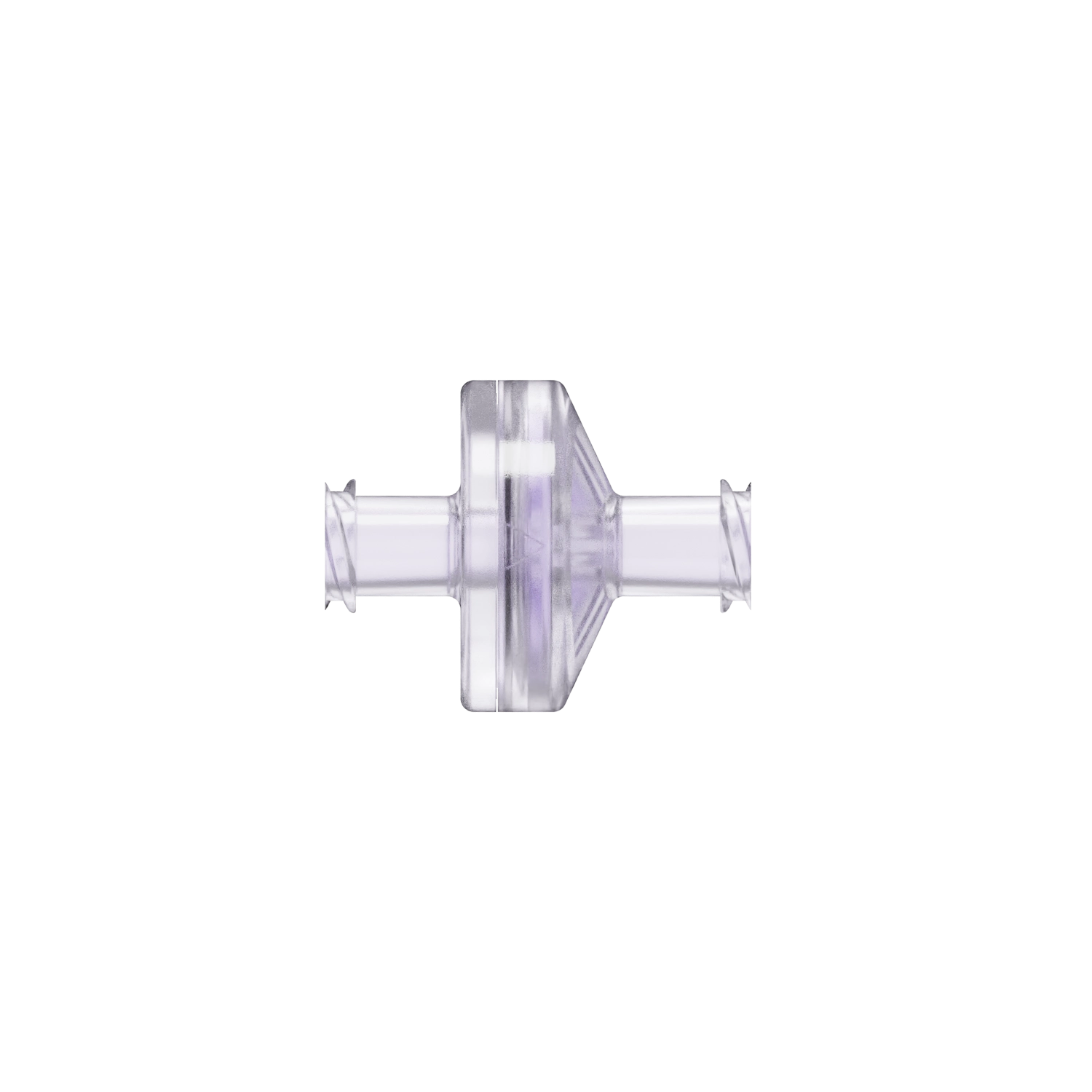 Female x Female Luer Check Valve, Gamma Stable Polycarbonate, Natural, Silicone Diaphragm