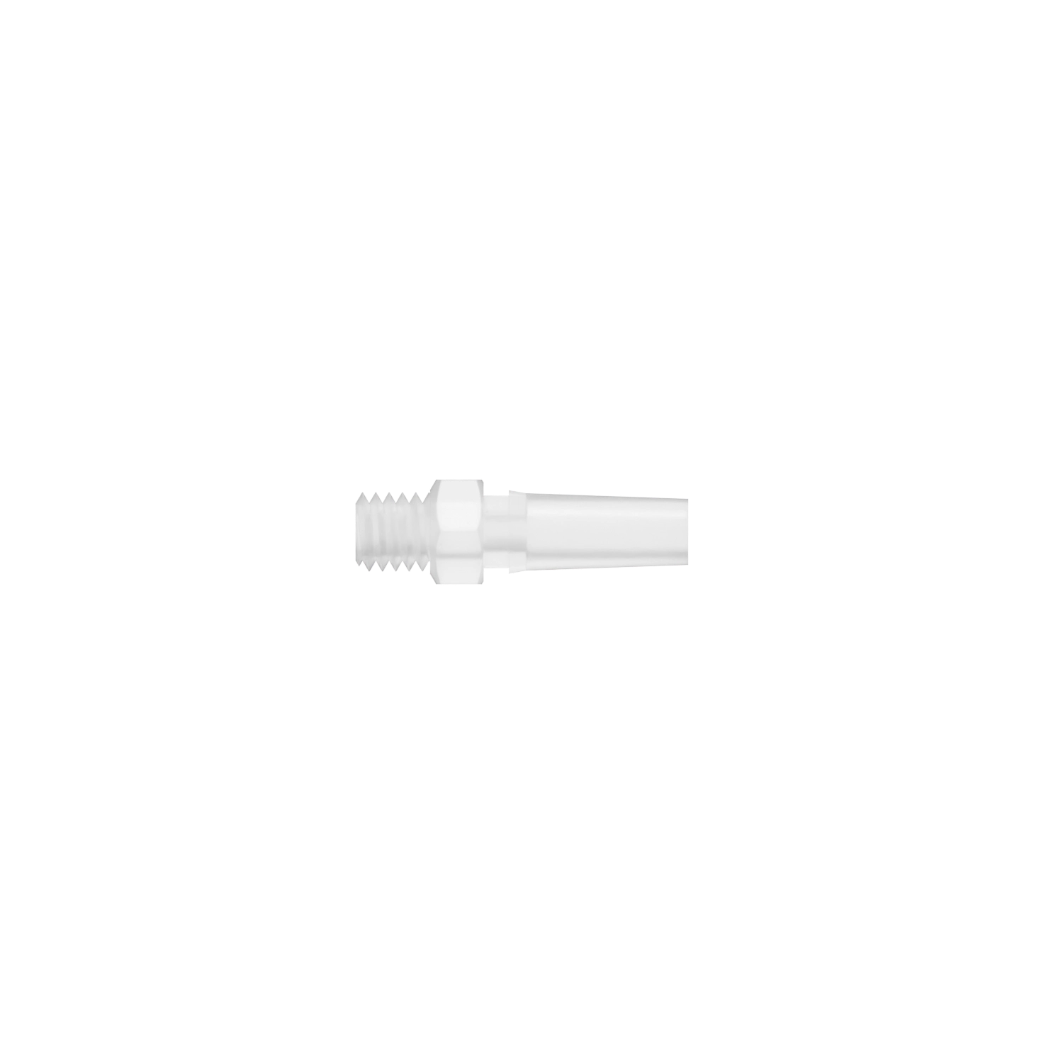 10-32 UNF Threaded Male Luer, Polypropylene, Natural