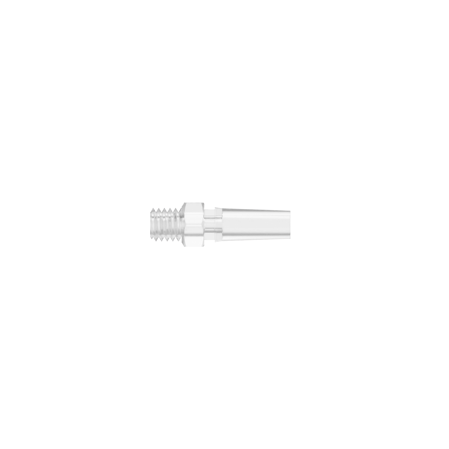 10-32 UNF Threaded Male Luer, Polycarbonate, Natural
