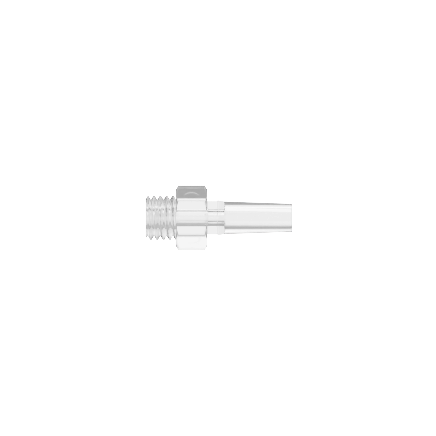 1/4-28 UNF Threaded Male Luer, Polycarbonate, Natural