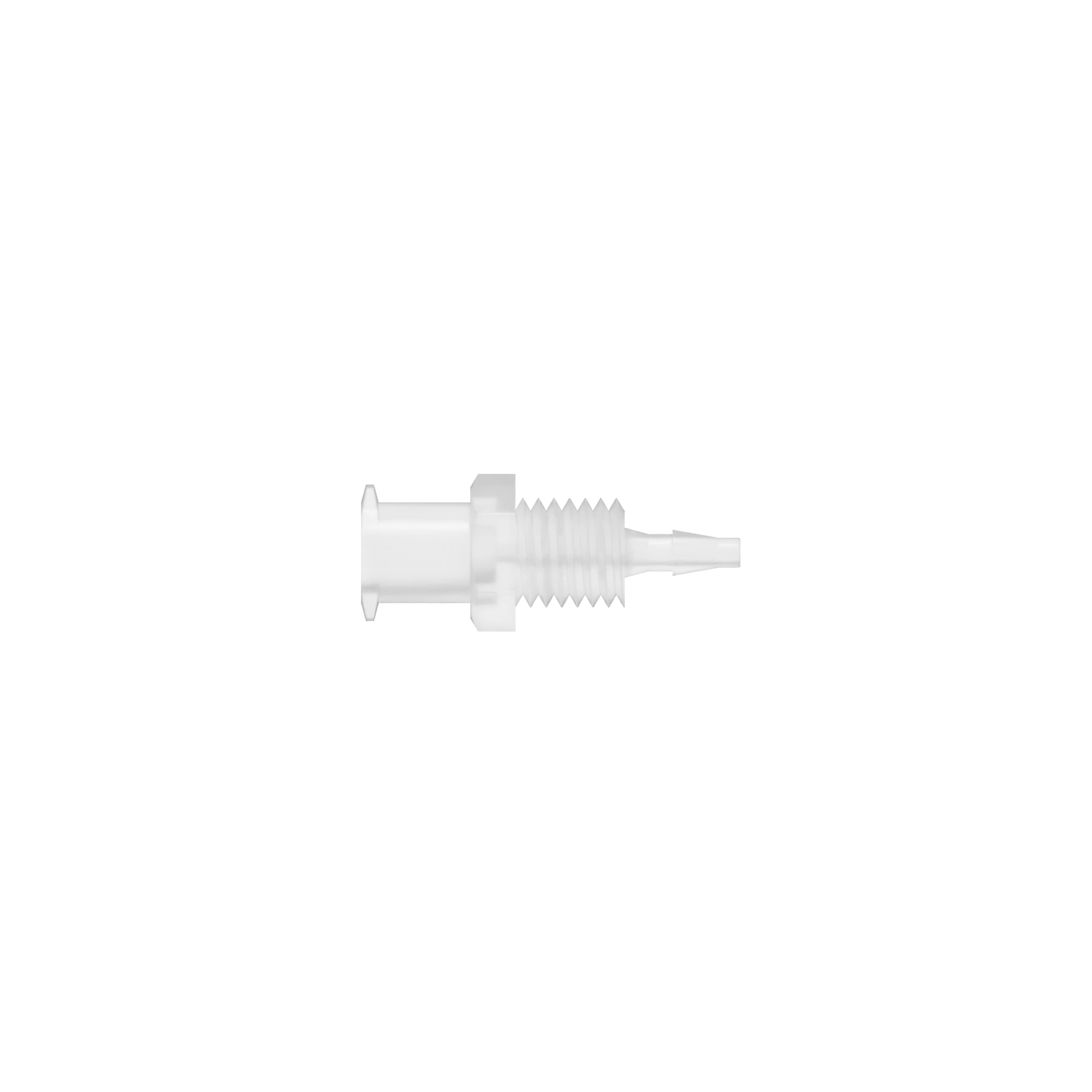 1/16 Female Bulkhead Lug Style Luer, Polypropylene, Natural
