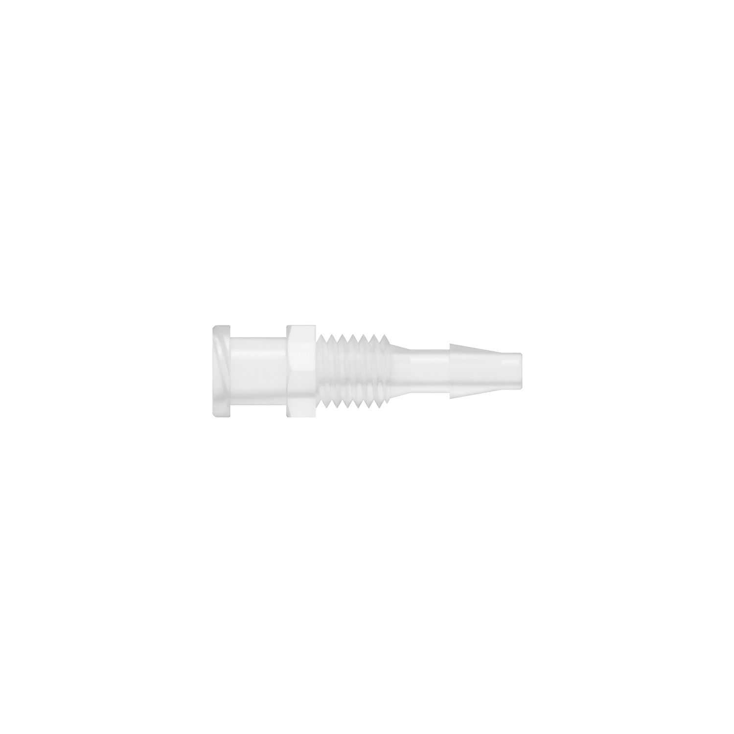 1/8 Female Bulkhead Threaded Luer, Polypropylene, Natural