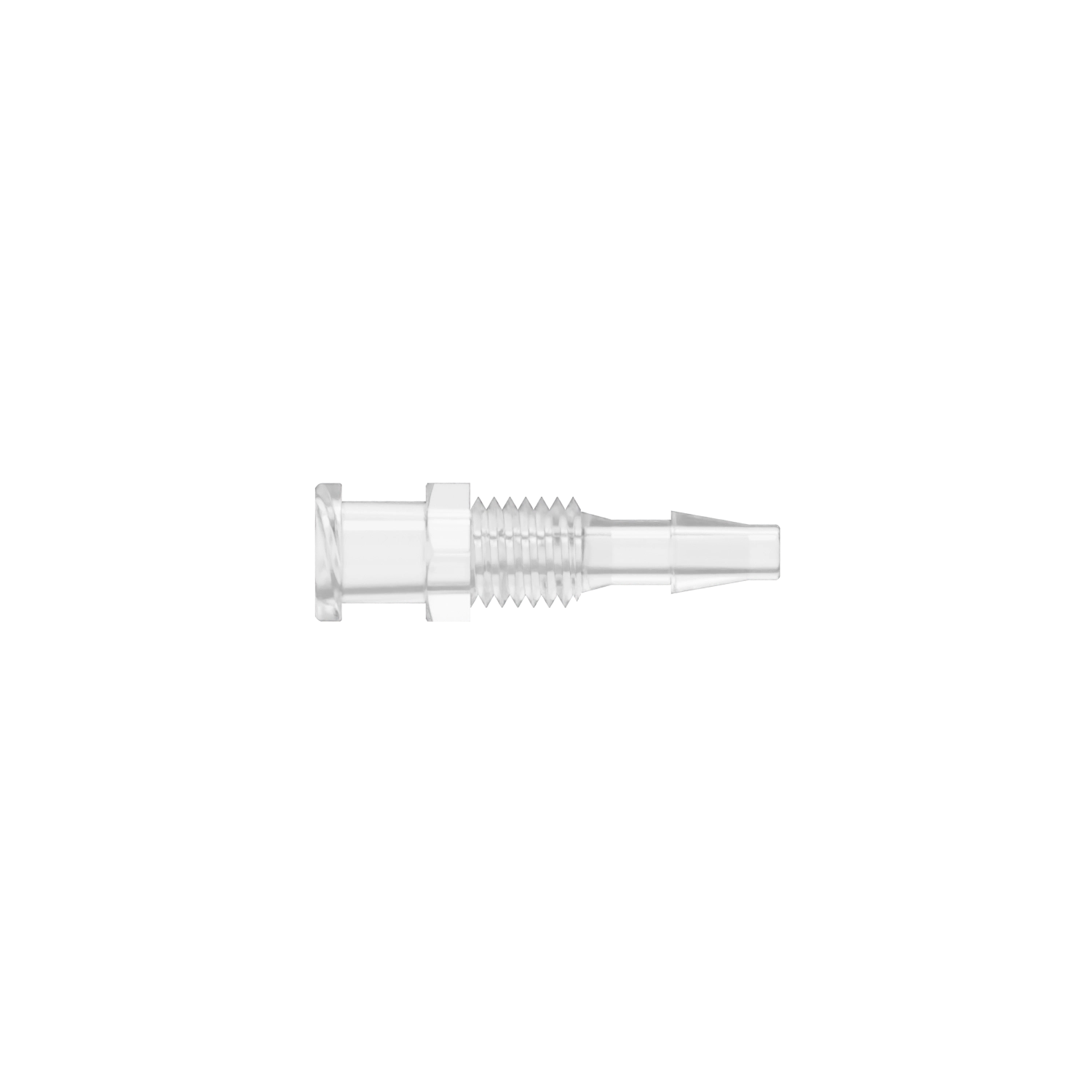 1/8 Female Bulkhead Threaded Luer, Polycarbonate, Natural