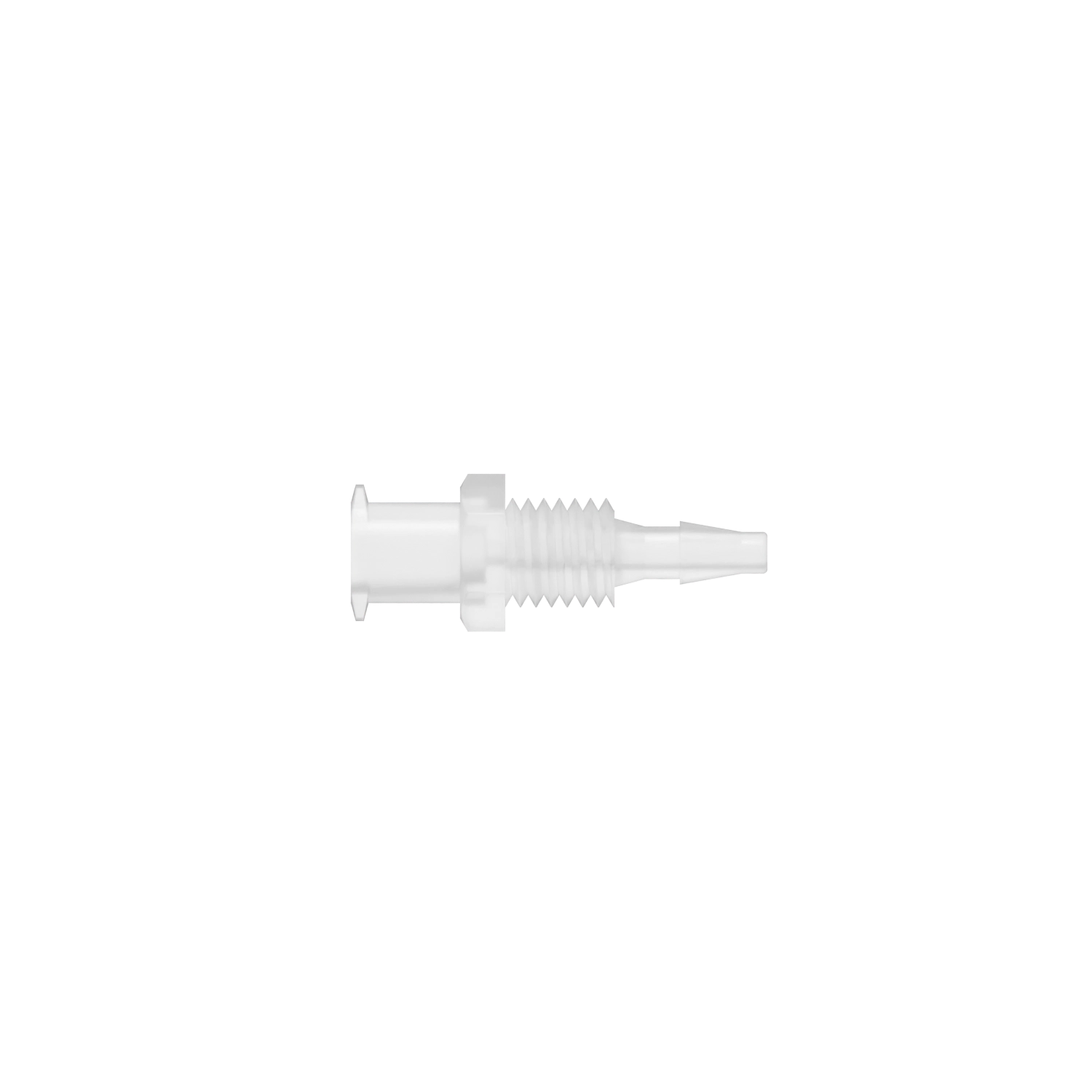 3/32 Female Bulkhead Lug Style Luer, Polypropylene, Natural
