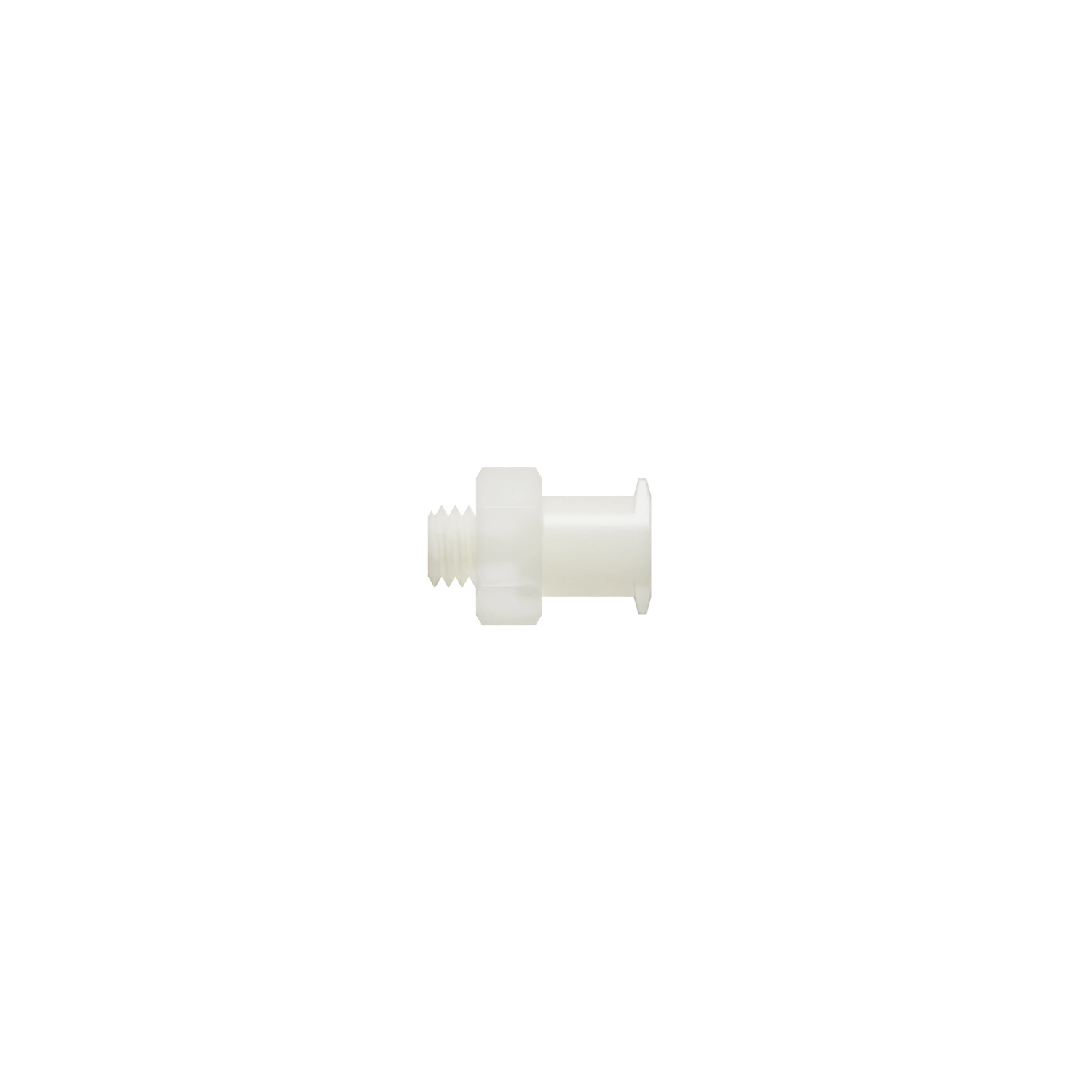 10-32 UNF Female Lug Style Luer, Nylon, Natural
