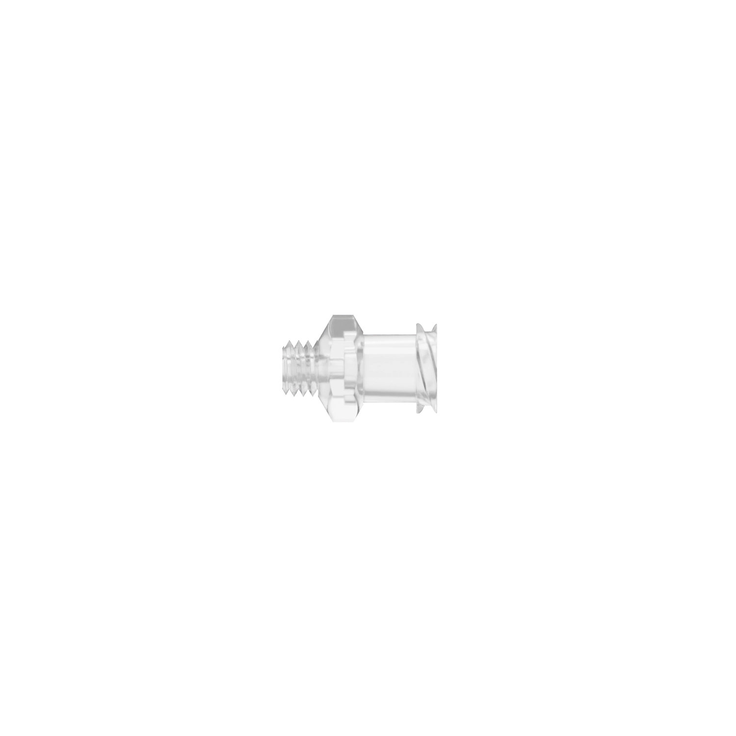 10-32 UNF Female Threaded Luer, Polycarbonate, Natural