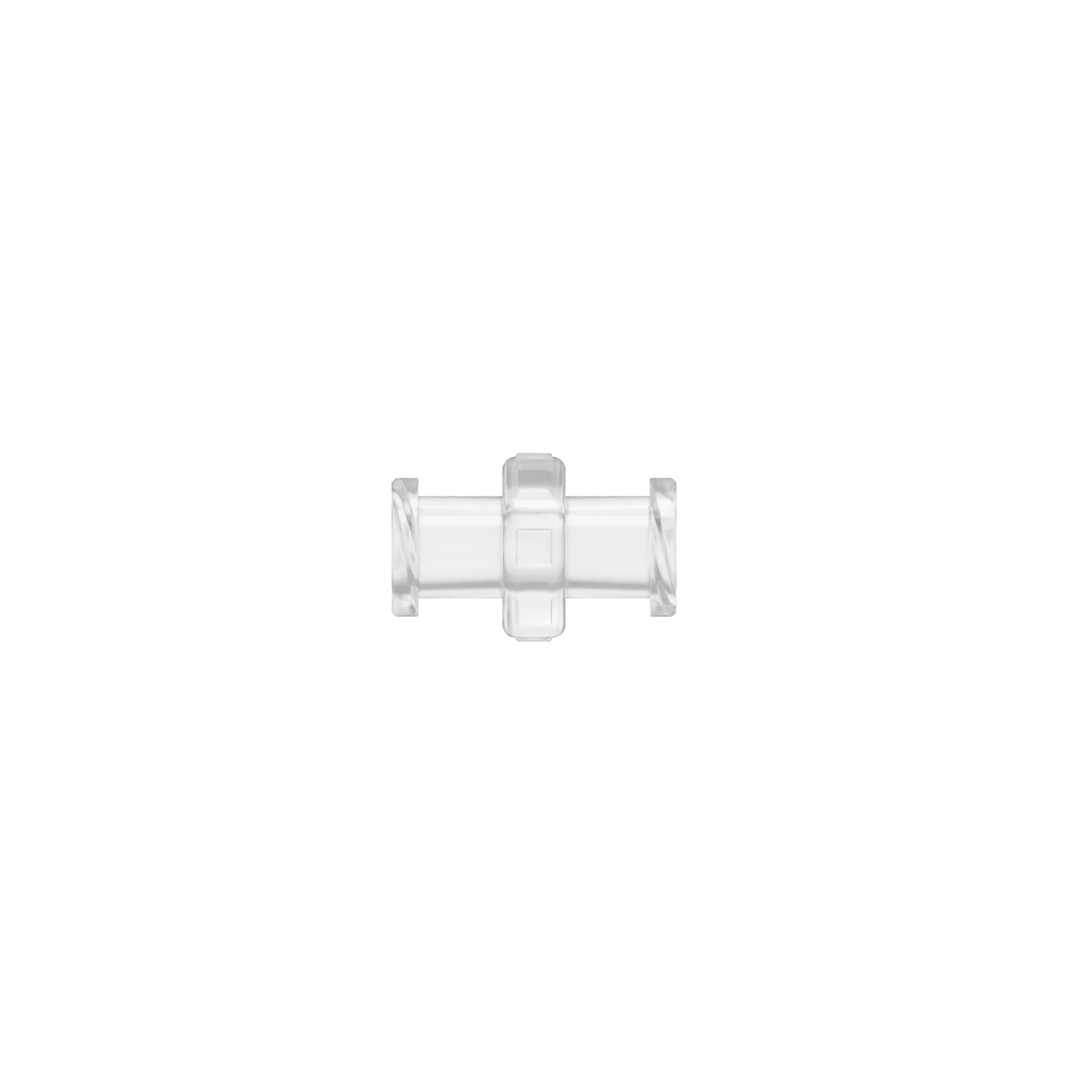 Female x Female Straight Threaded Luer Adapter, Polycarbonate, Natural