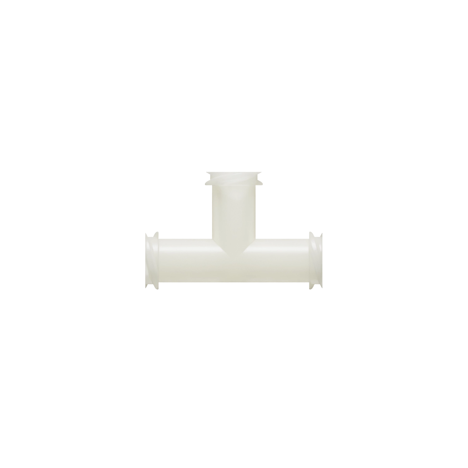 Female Tee Threaded Luer Adapter, Nylon, Natural