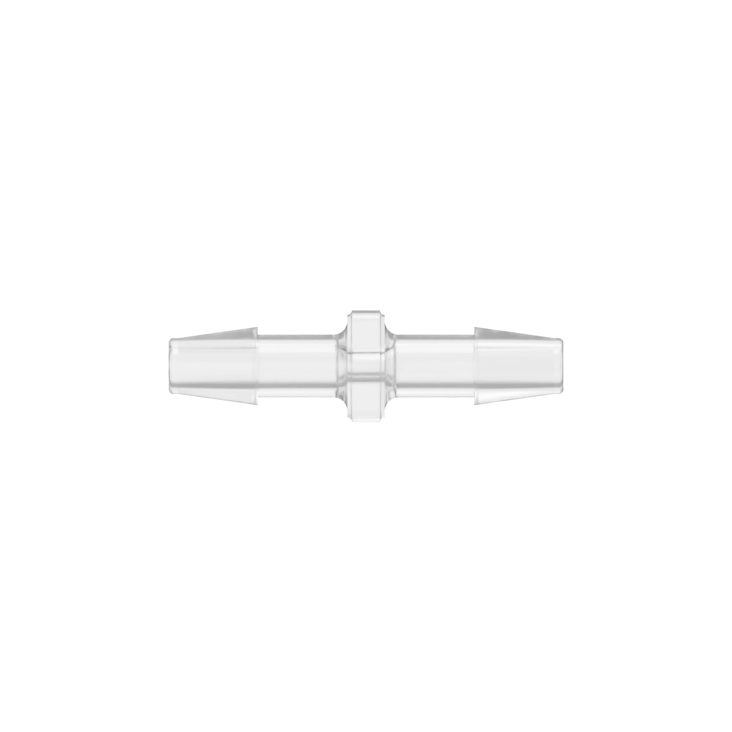 3/16 x 3/16 Barbed Fitting Uniform Straight, Polycarbonate, Natural