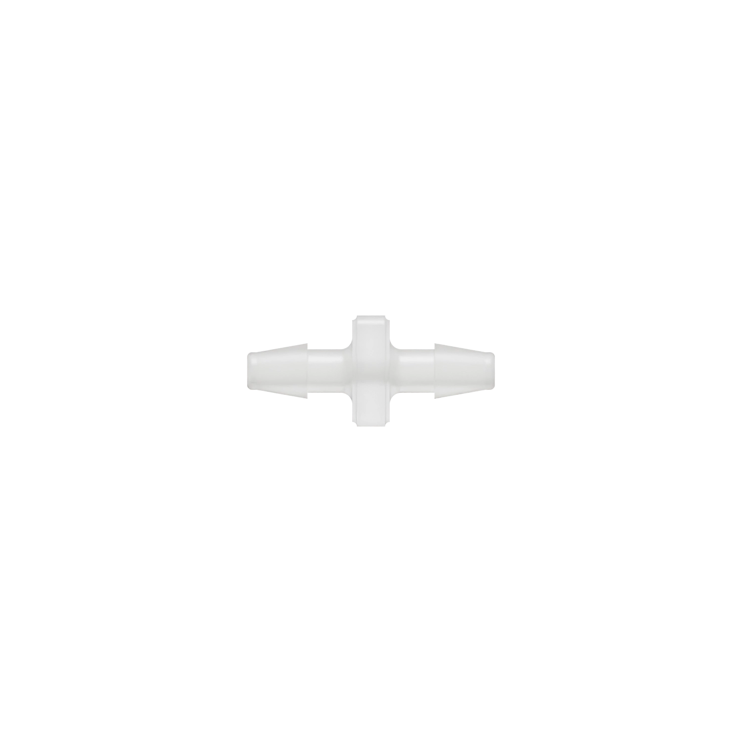 1/8 x 1/8 Barbed Fitting Uniform Straight, Kynar, Natural