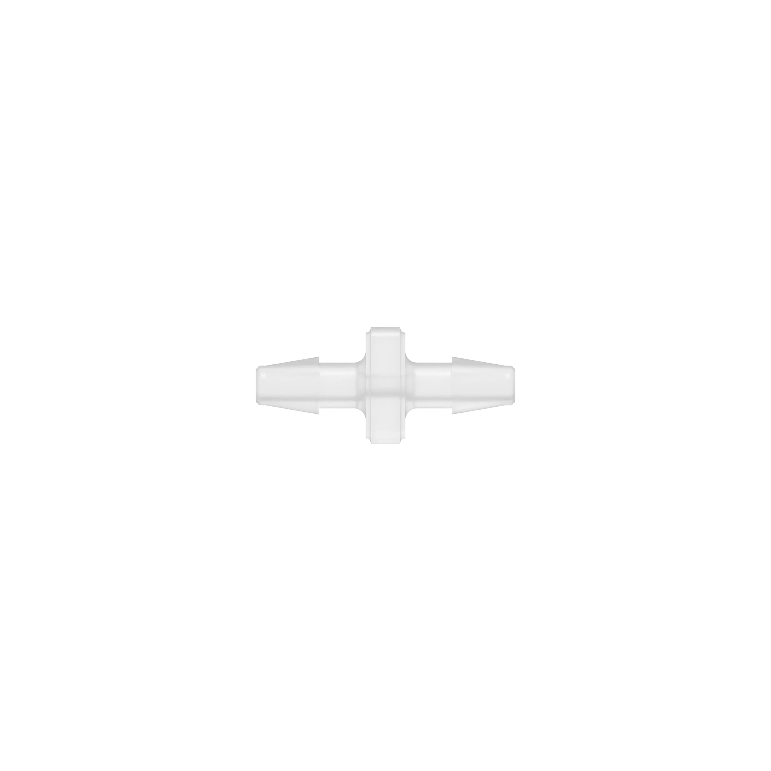 1/8 x 1/8 Barbed Fitting Uniform Straight, Polypropylene, Natural