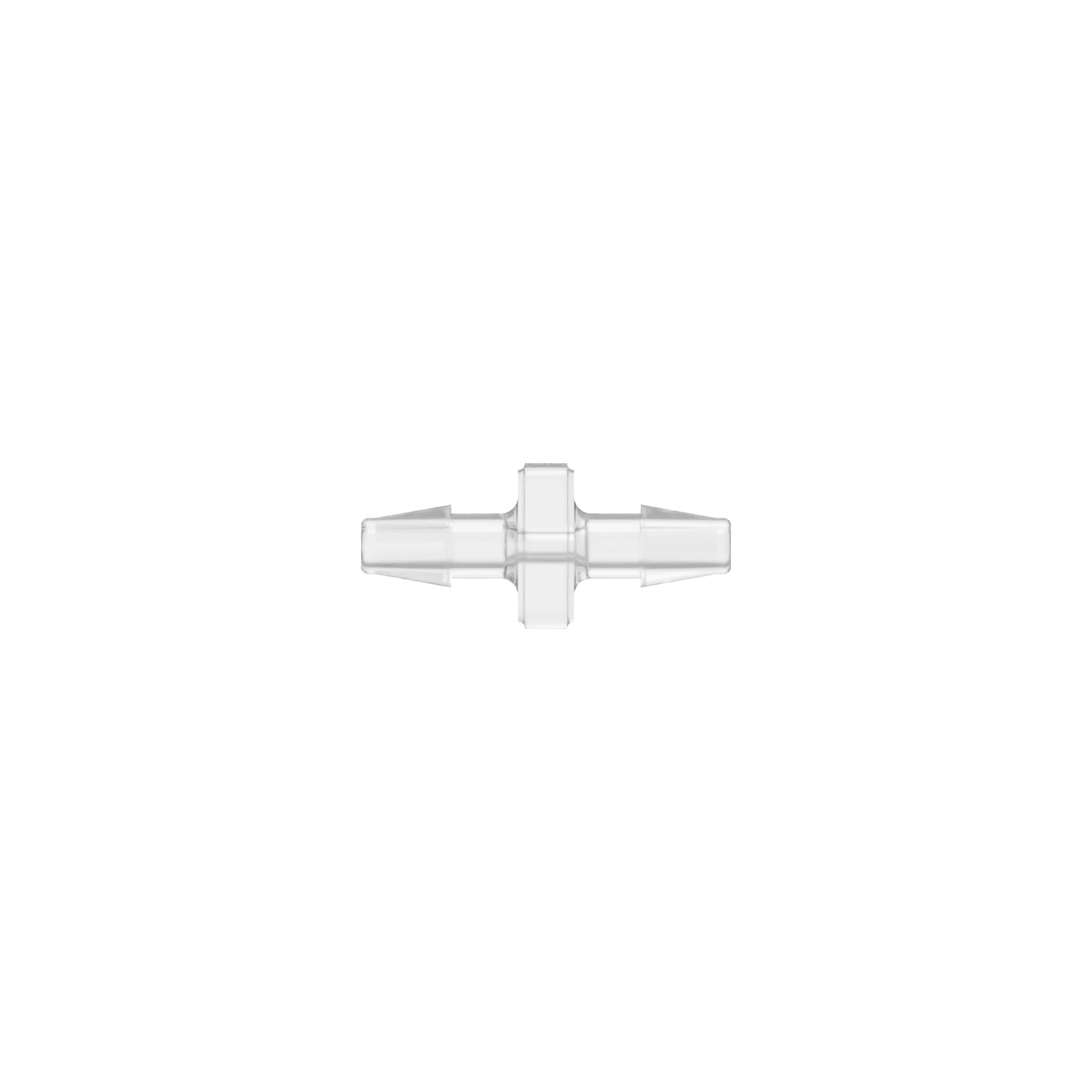 1/8 x 1/8 Barbed Fitting Uniform Straight, Polycarbonate, Natural