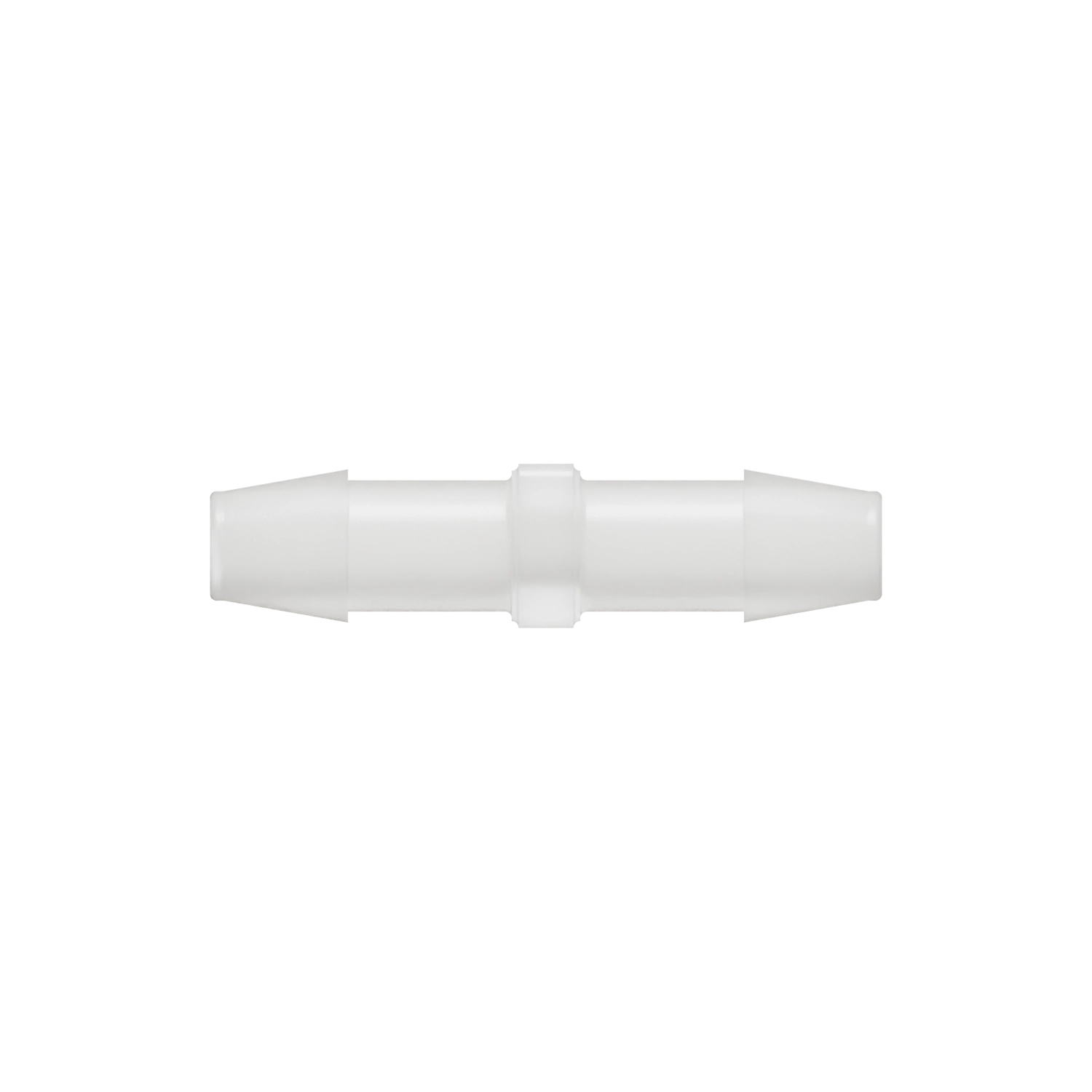 1/4 x 1/4 Barbed Fitting Uniform Straight, Kynar, Natural