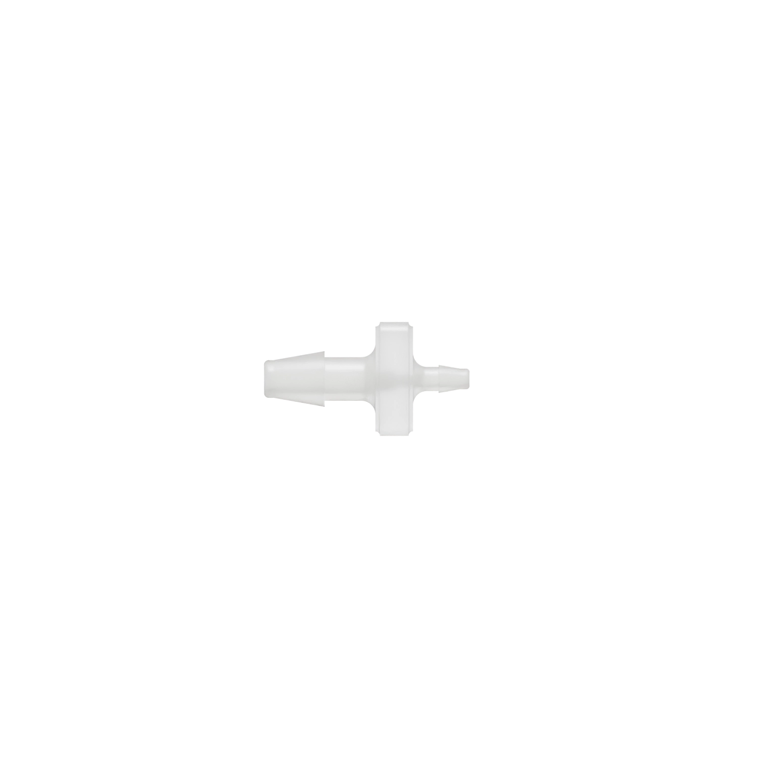 1/8 x 1/16 Barbed Fitting Reducing Straight, Kynar, Natural