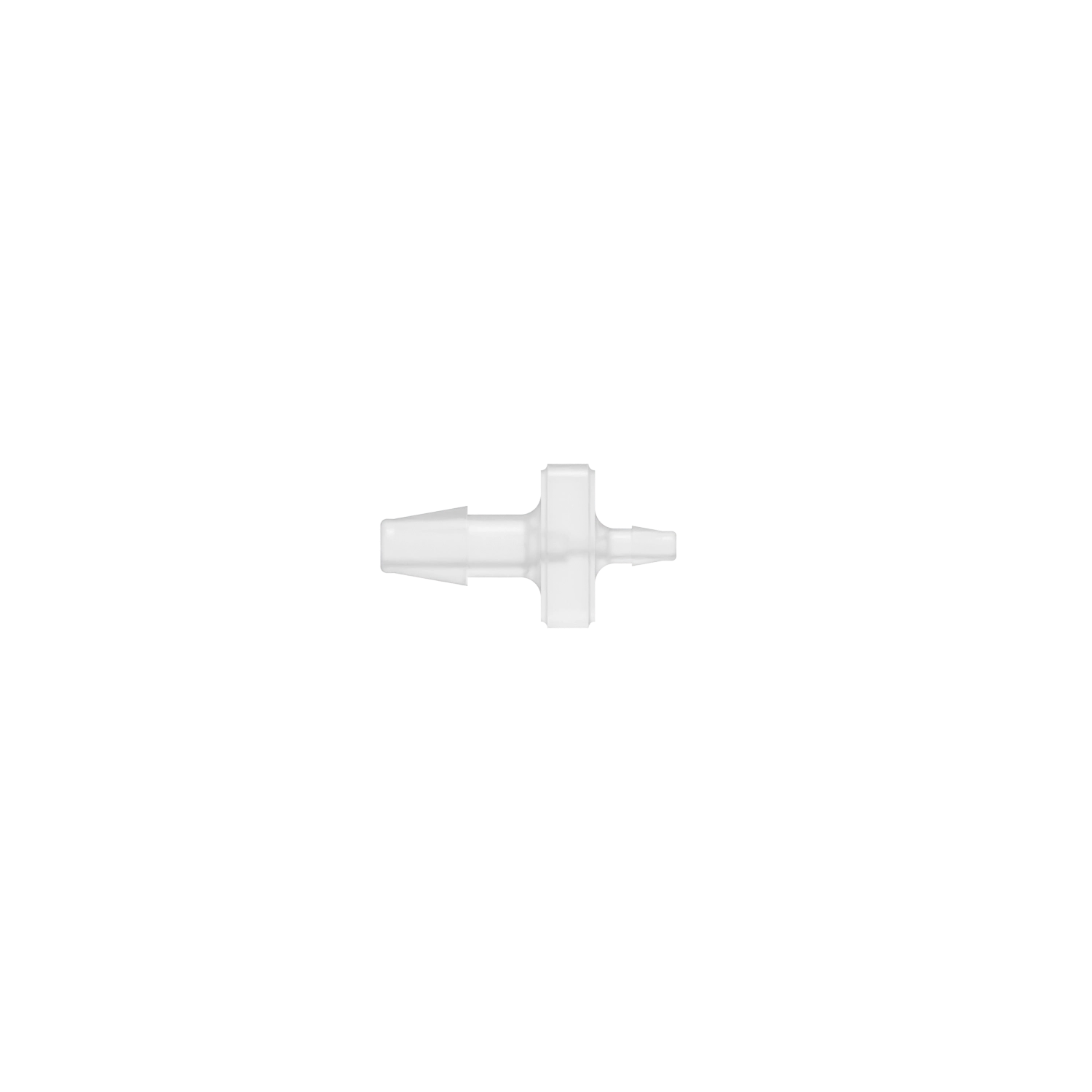 1/8 x 1/16 Barbed Fitting Reducing Straight, Polypropylene, Natural