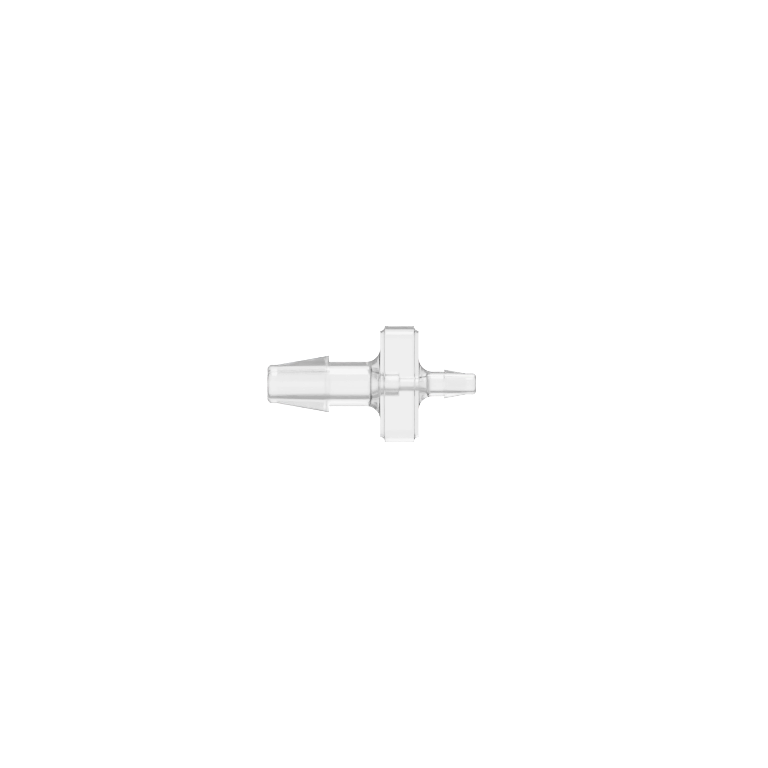 1/8 x 1/16 Barbed Fitting Reducing Straight, Polycarbonate, Natural