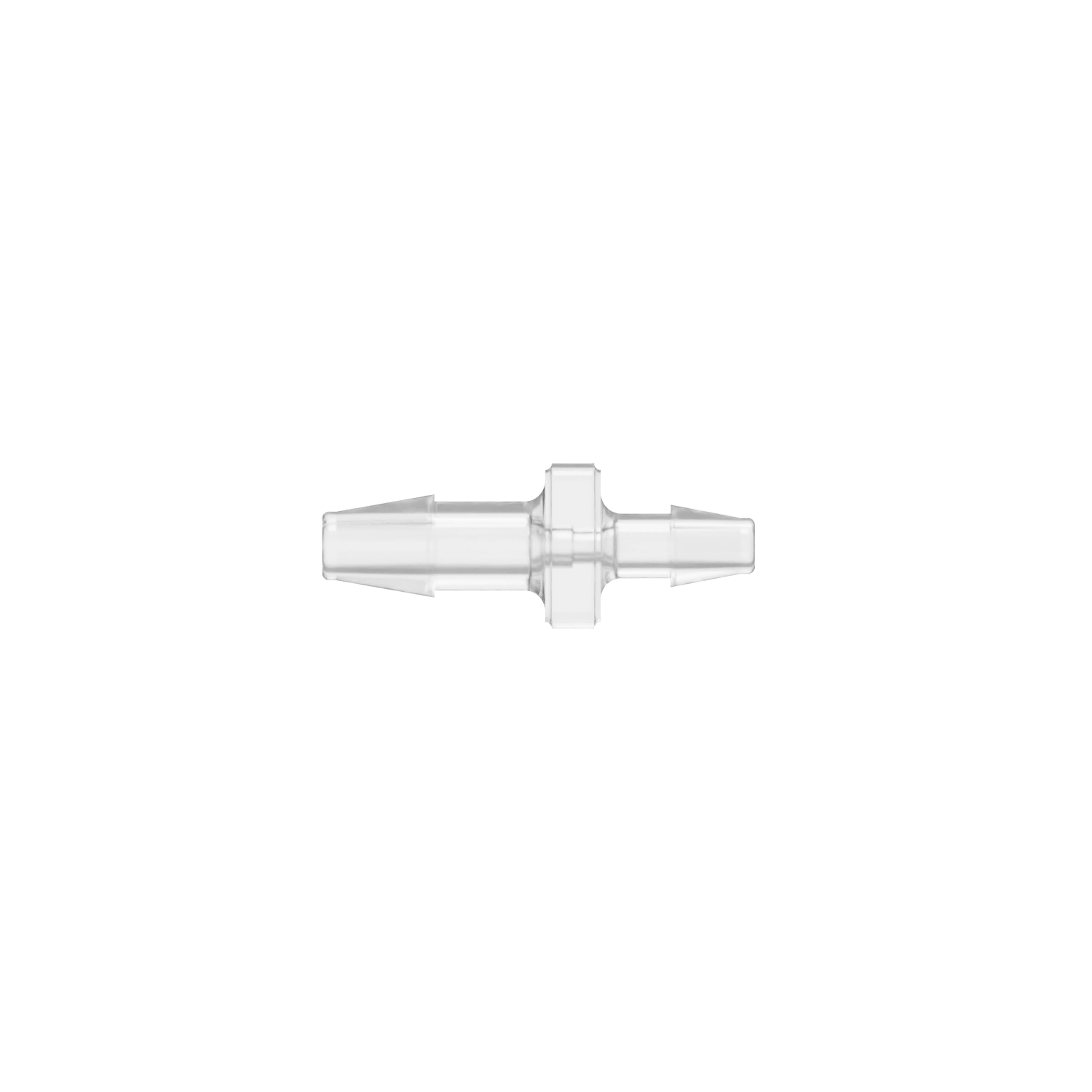 5/32 x 1/8 Barbed Fitting Reducing Straight, Polycarbonate, Natural