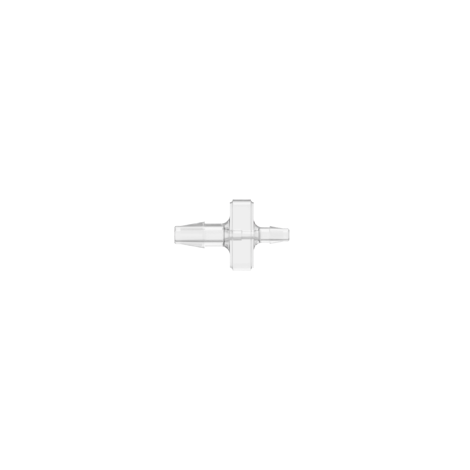 3/32 x 1/16 Barbed Fitting Reducing Straight, Polycarbonate, Natural