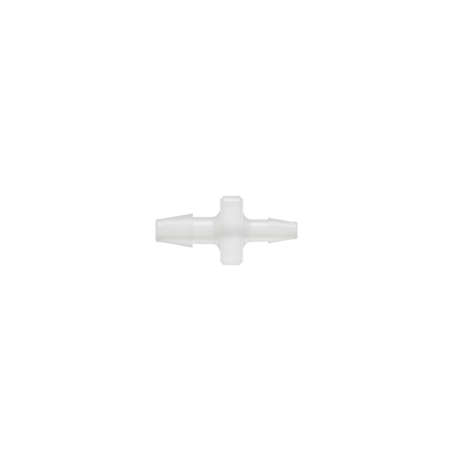 1/8 x 3/32 Barbed Fitting Reducing Straight, Kynar, Natural