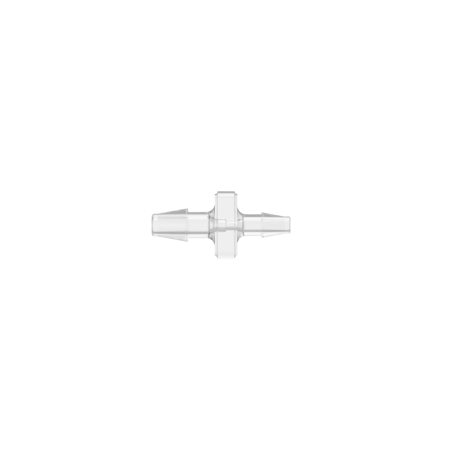 1/8 x 3/32 Barbed Fitting Reducing Straight, Polycarbonate, Natural