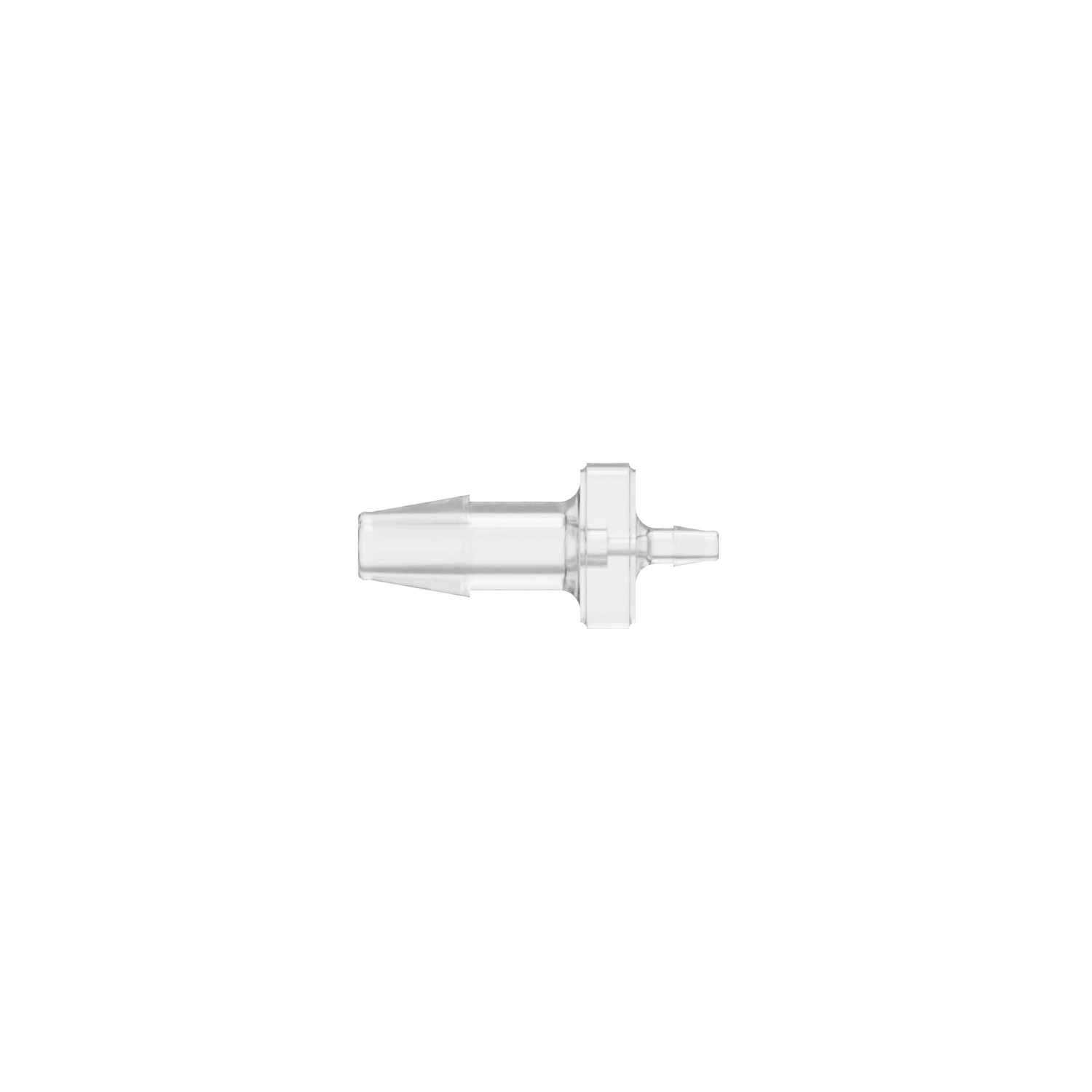 5/32 x 1/16 Barbed Fitting Reducing Straight, Polycarbonate, Natural