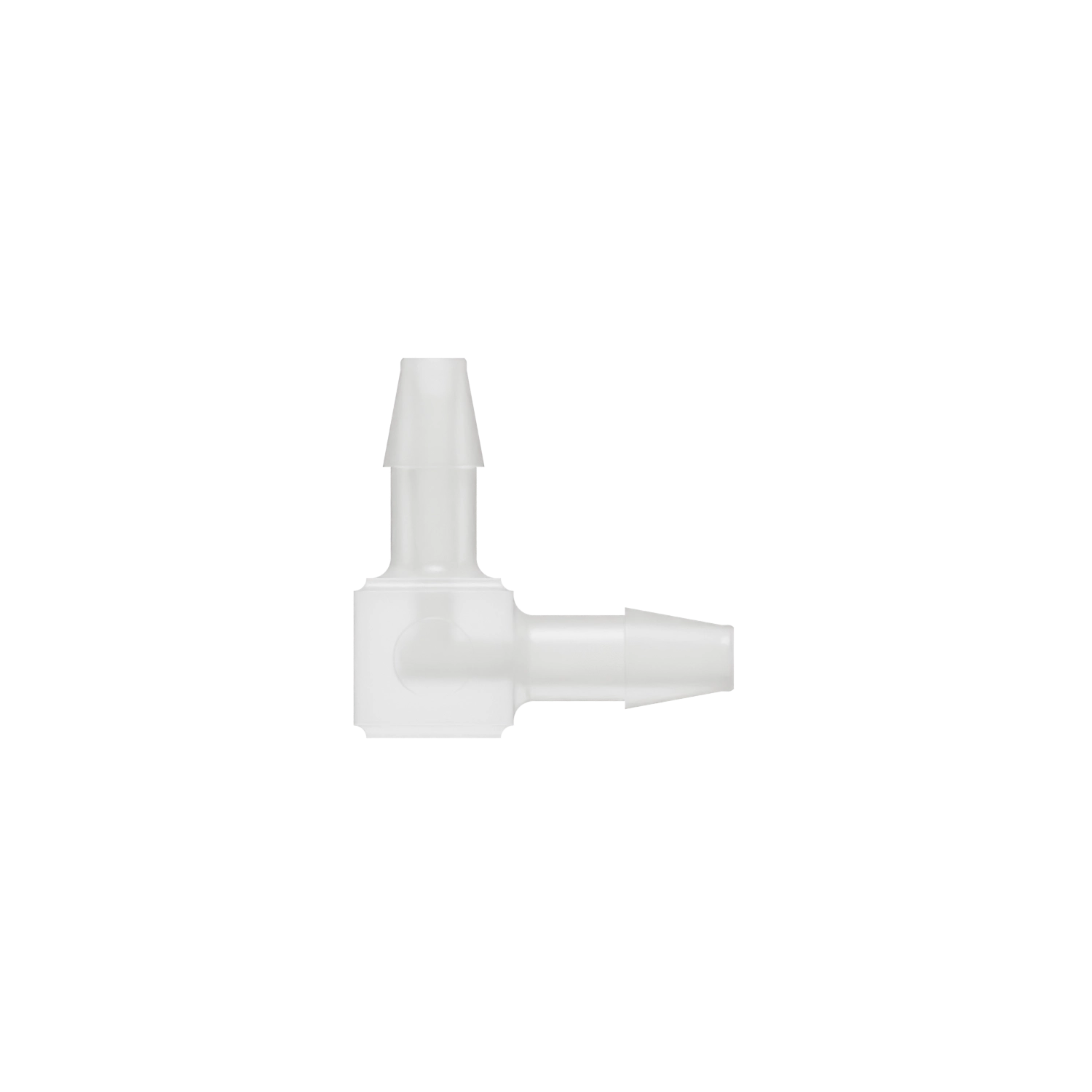 5/32 x 5/32 Barbed Fitting Elbow, Kynar, Natural
