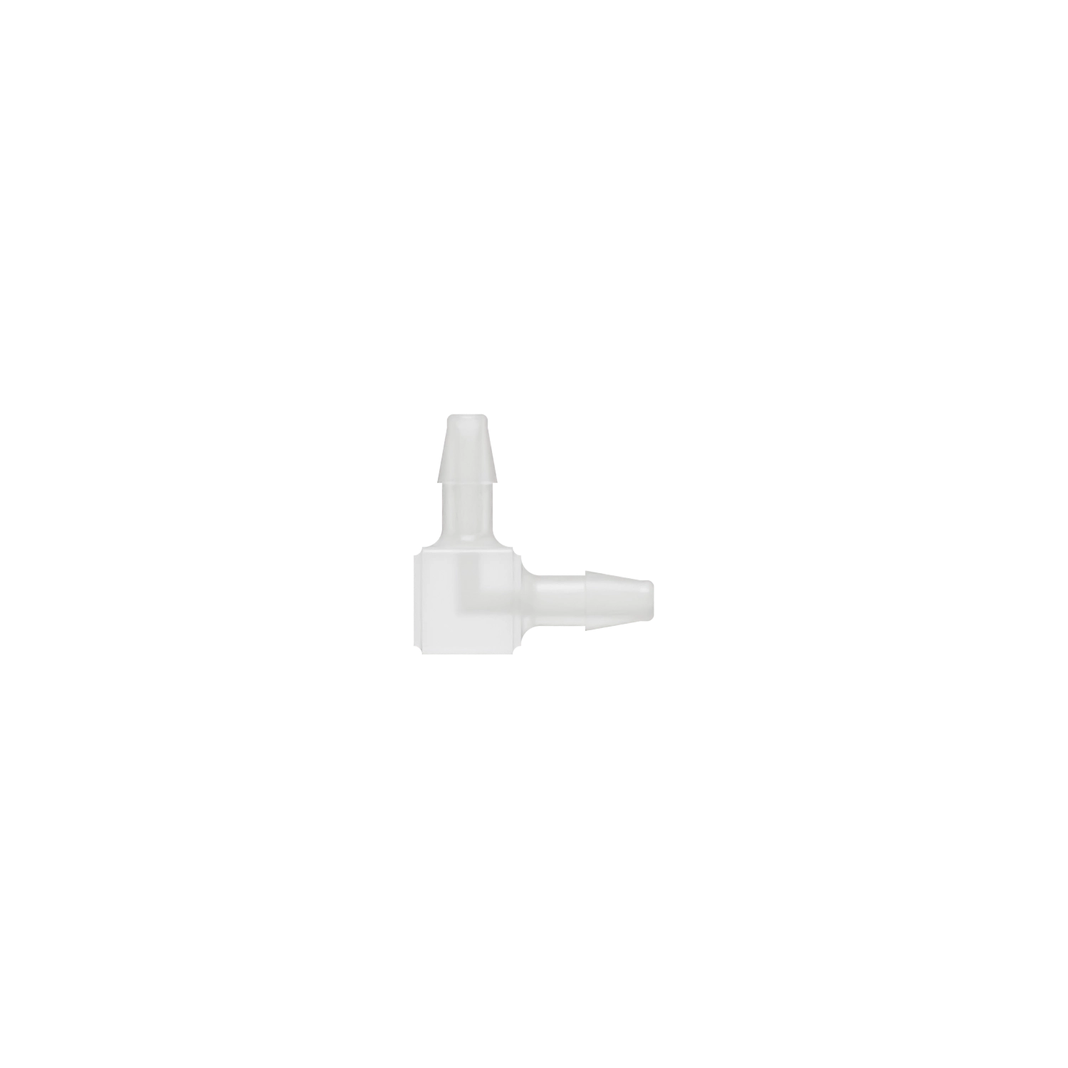 3/32 x 3/32 Barbed Fitting Elbow, Kynar, Natural