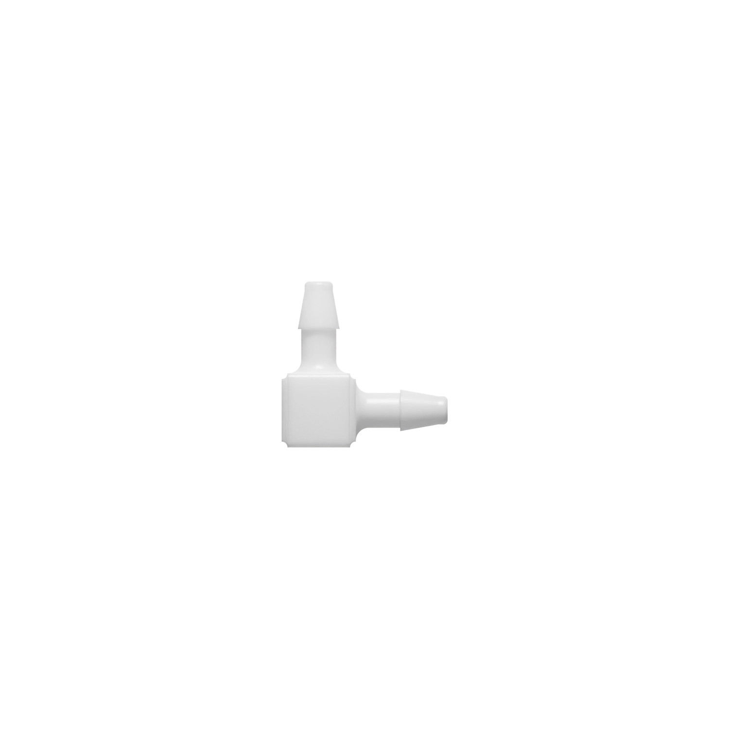 3/32 x 3/32 Barbed Fitting Elbow, Nylon, White