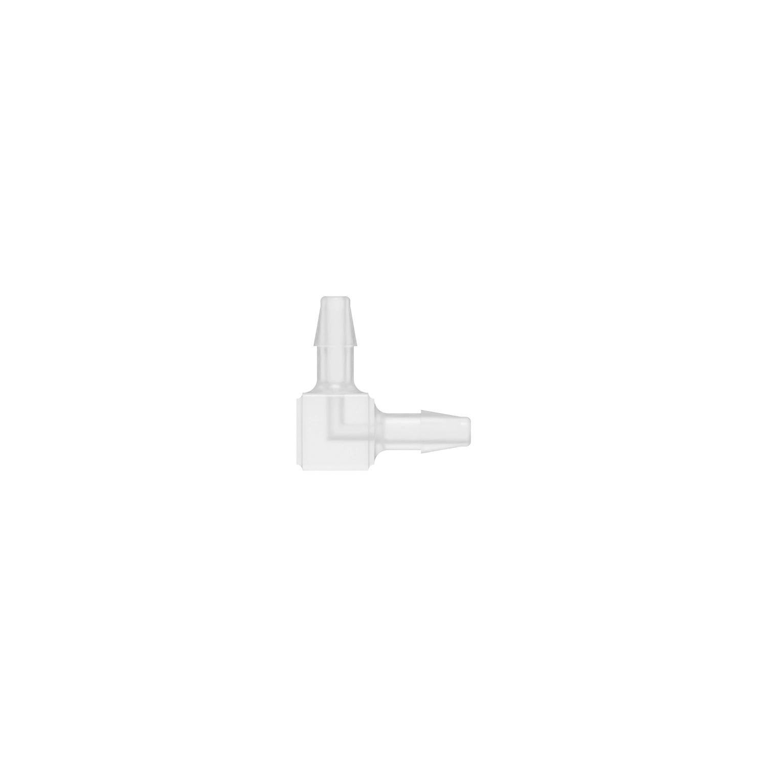 3/32 x 3/32 Barbed Fitting Elbow, Polypropylene, Natural